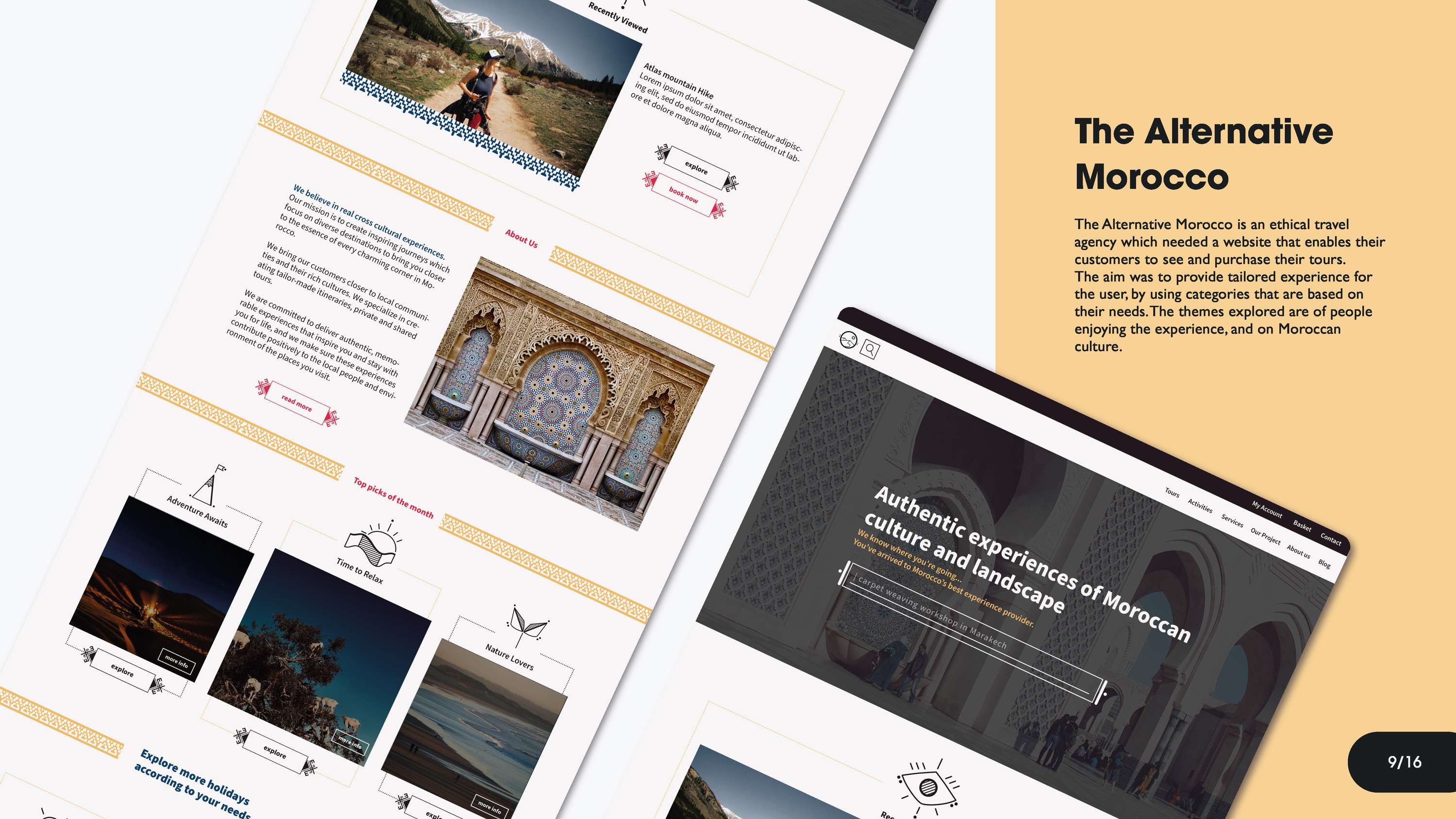 Website design and icons - The Alternative Morocco by Laxmi Owczarek