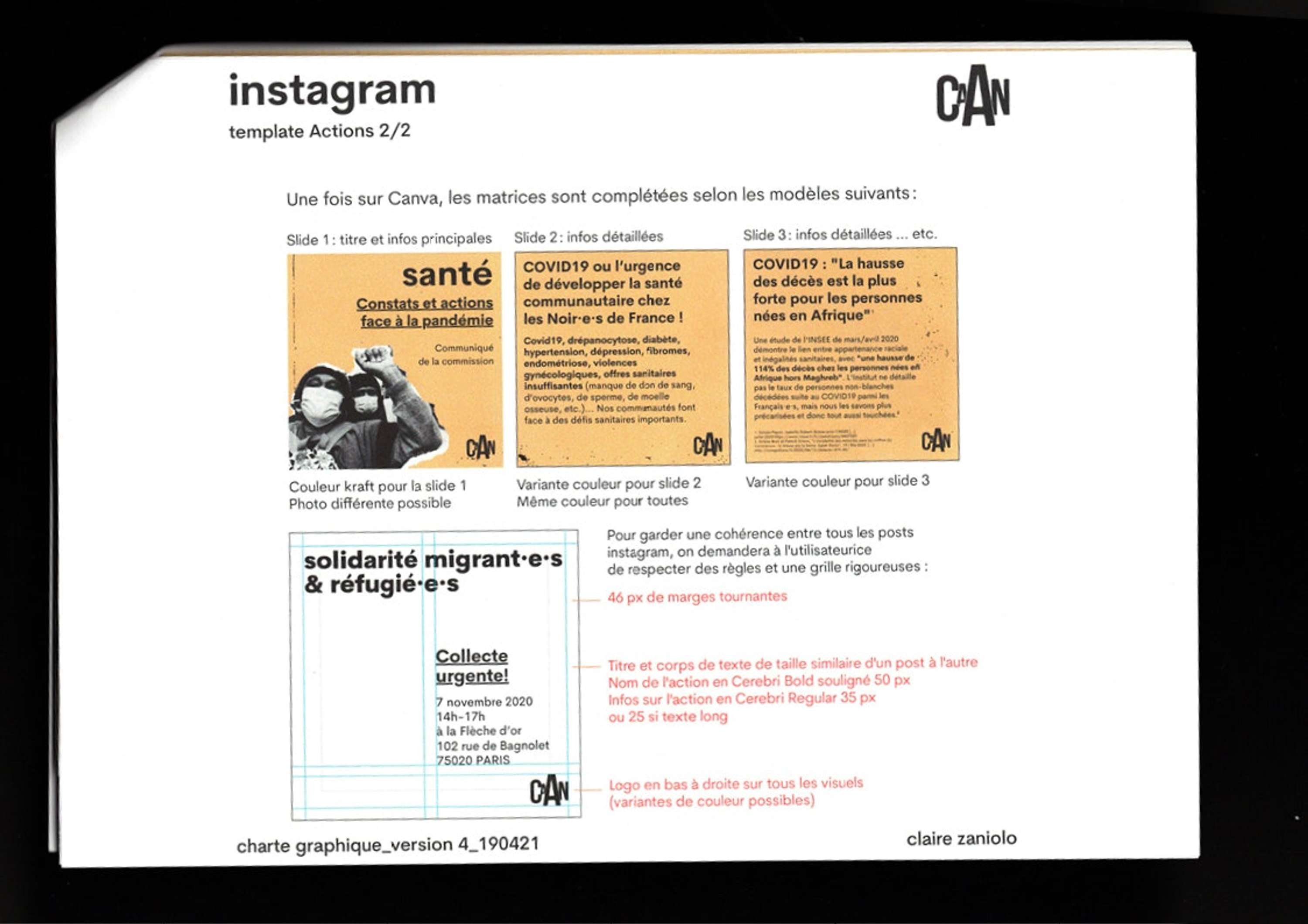 Rebranding of La CAAN organization by Claire Zaniolo
