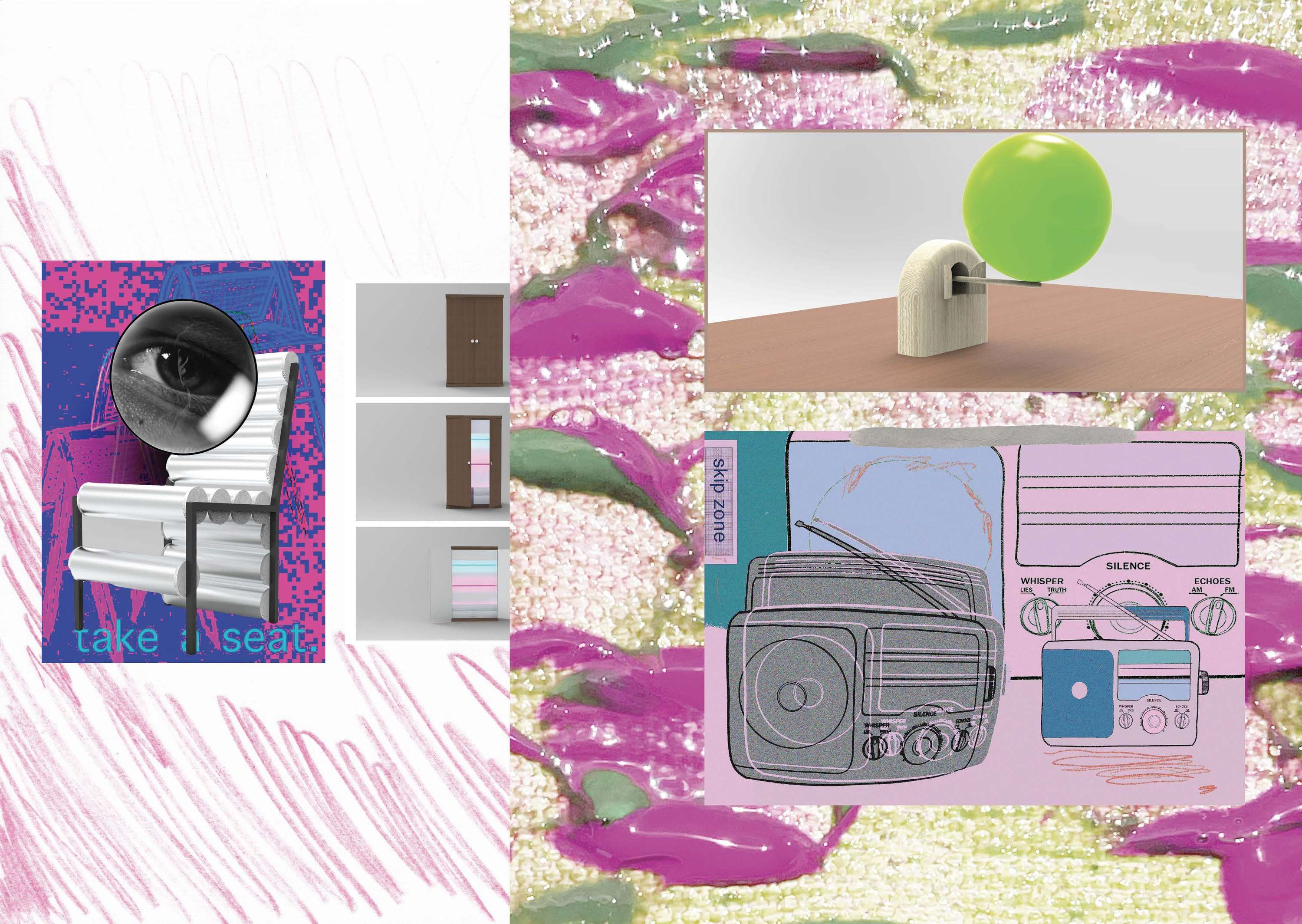 Curated and designed Zine 3 collaborately with Assemblage Collective 'We Think Too Much and Feel Too Little'. by Charlotte Dobson