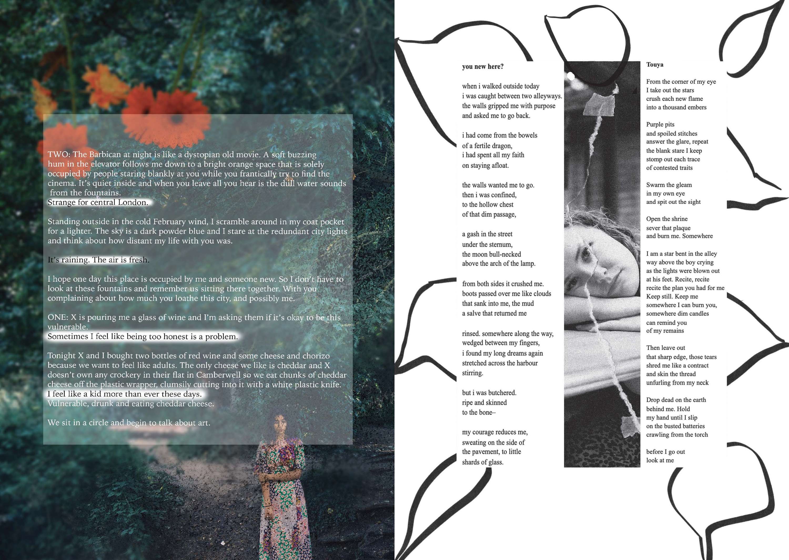 Curated and designed Zine 3 collaborately with Assemblage Collective 'We Think Too Much and Feel Too Little'. by Charlotte Dobson