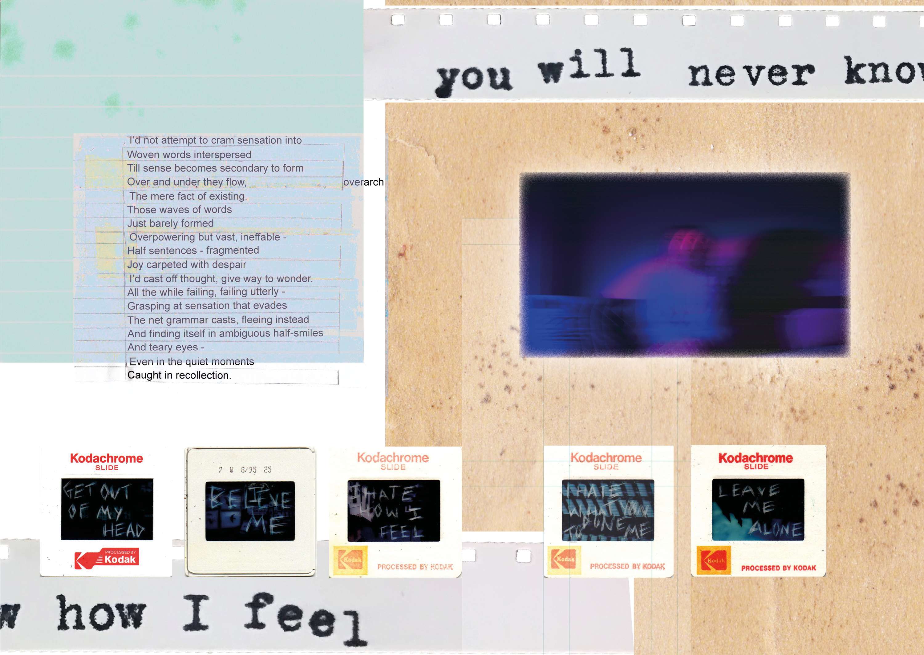 Curated and designed Zine 3 collaborately with Assemblage Collective 'We Think Too Much and Feel Too Little'. by Charlotte Dobson