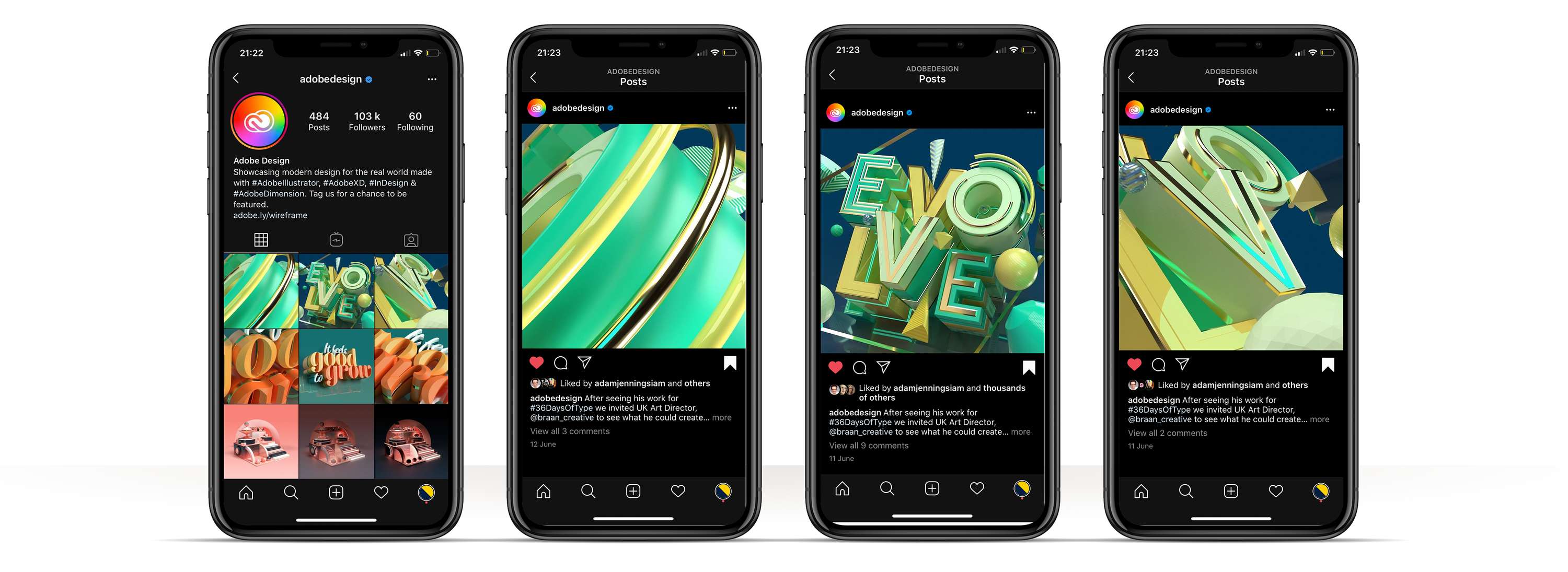 Adobe Dimension 3.2 // Live Type by Ryan Brown