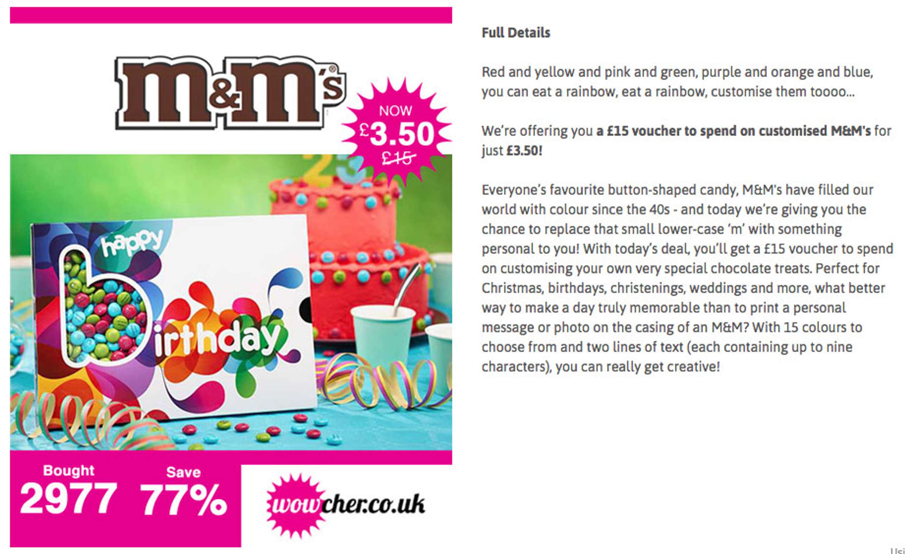Wowcher: e-commerce copywriting and editing by Kaja Luke