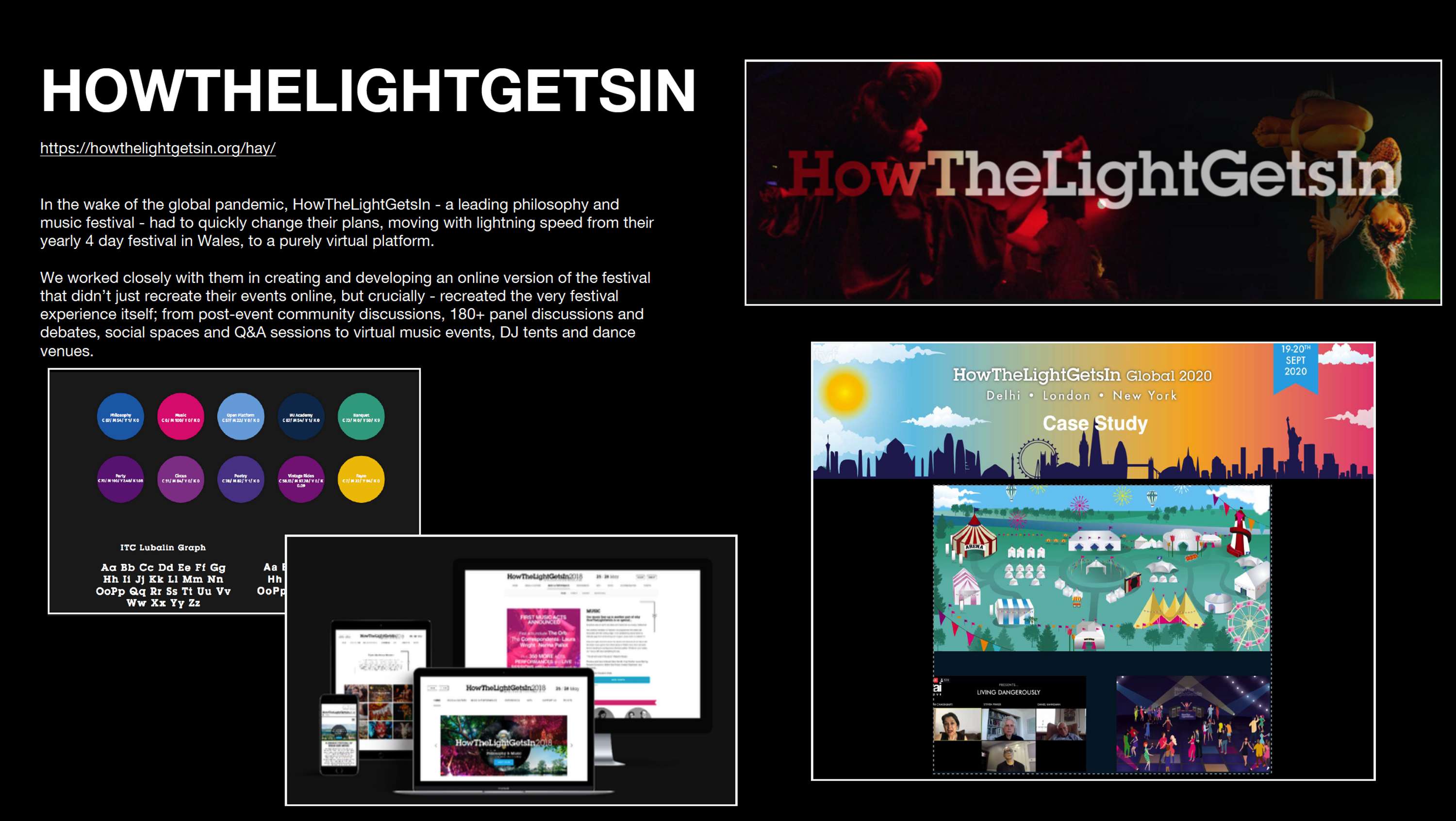 HOWTHELIGHTGETSIN - VIRTUAL FESTIVAL PLATFORM by Robert James