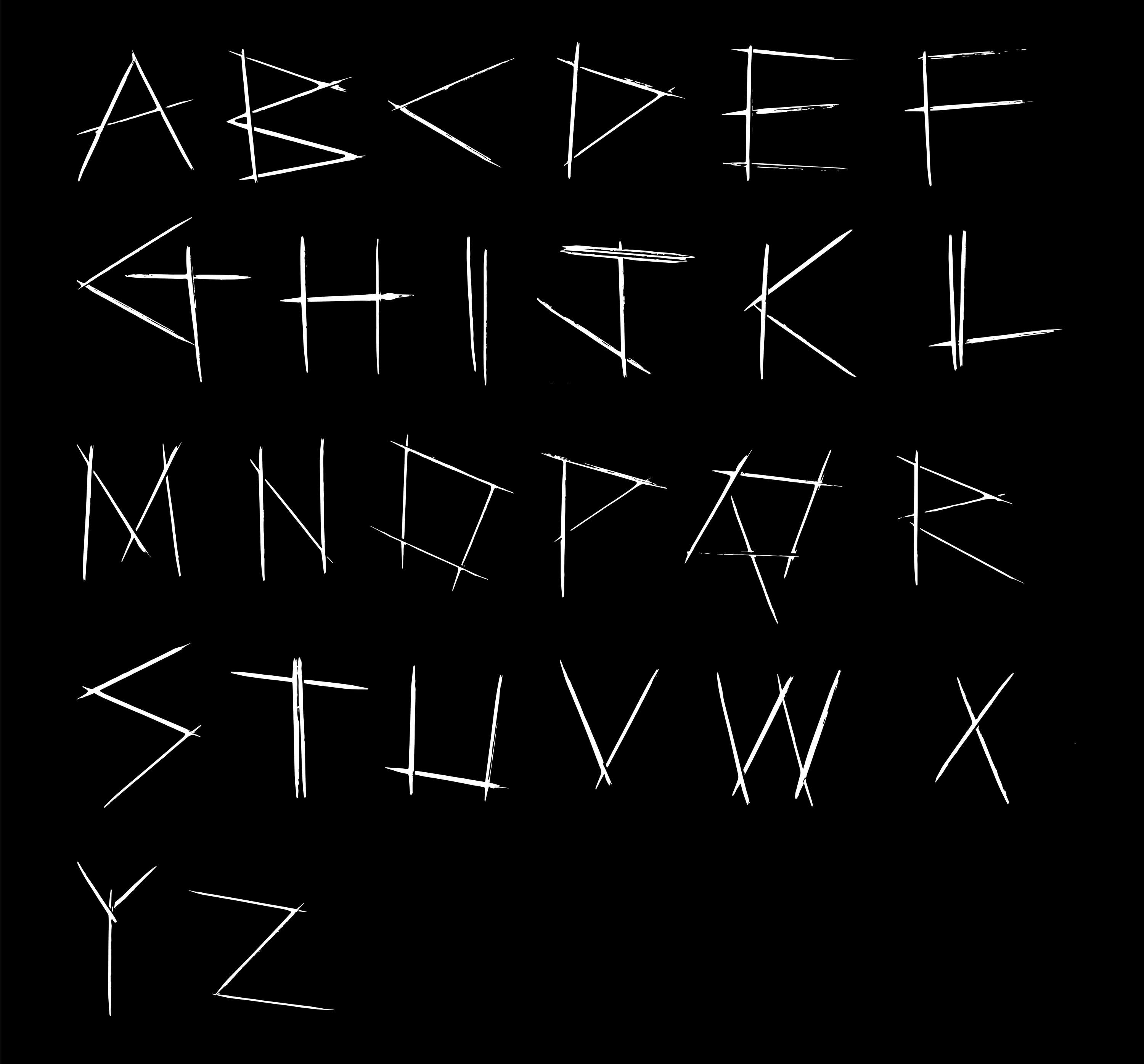 Tooth Pick Typeface by Ellie Stanton