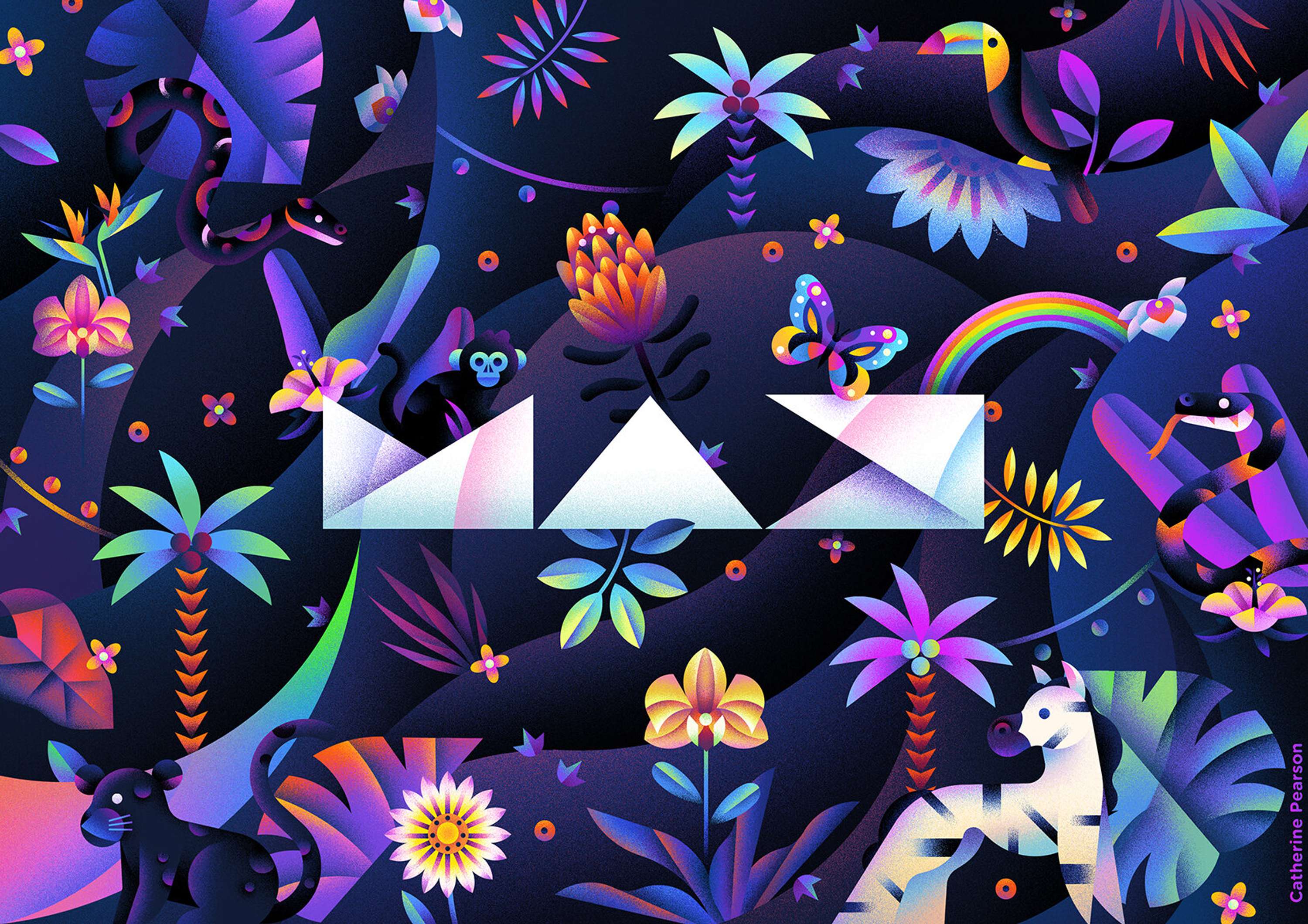 Neon Jungle for Adobe, CoCreate: Max 2020 by Catherine Pearson