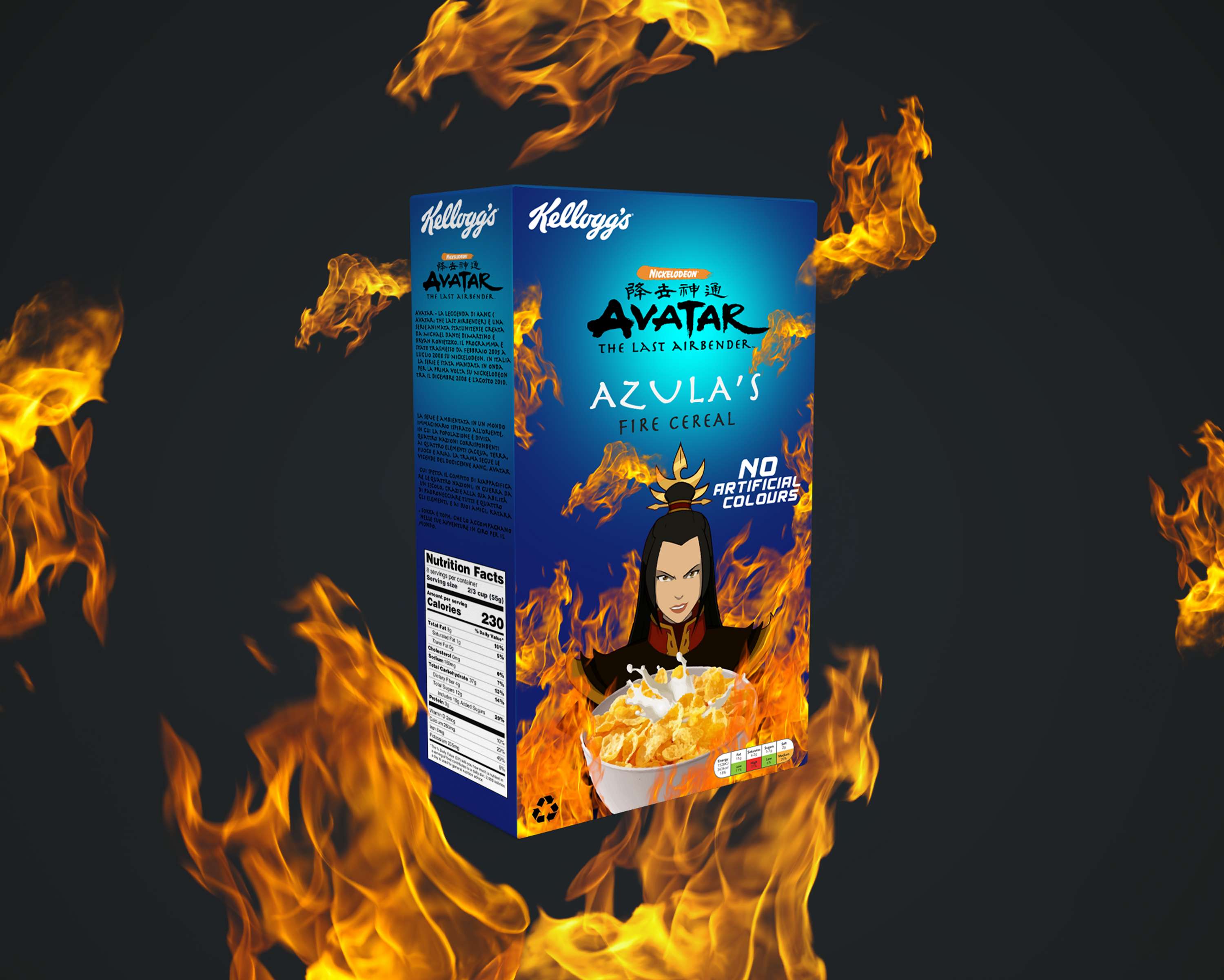 Avatar The Last Airbender Cereal Box Design by Alessia Bressi