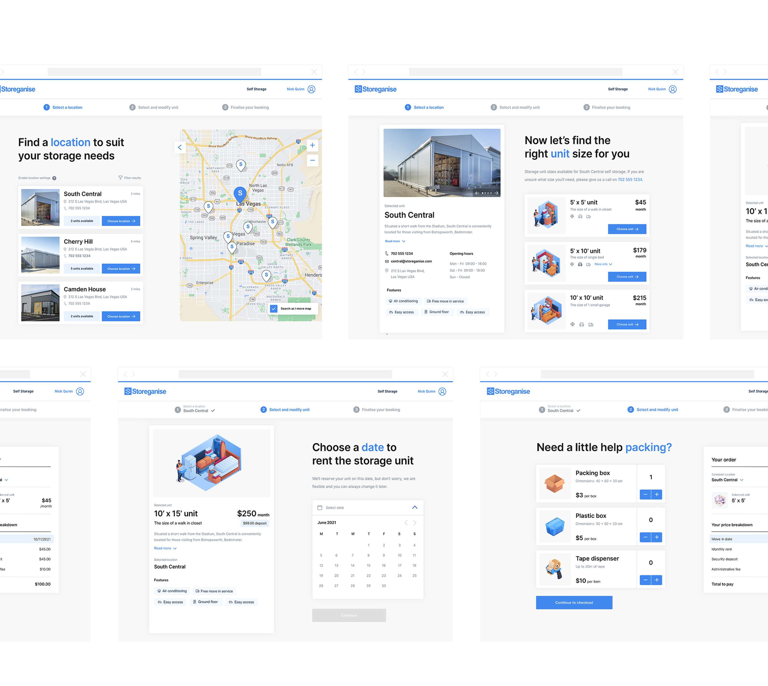 Designing a seamless booking experience for a self storage software company by Nick Quinn