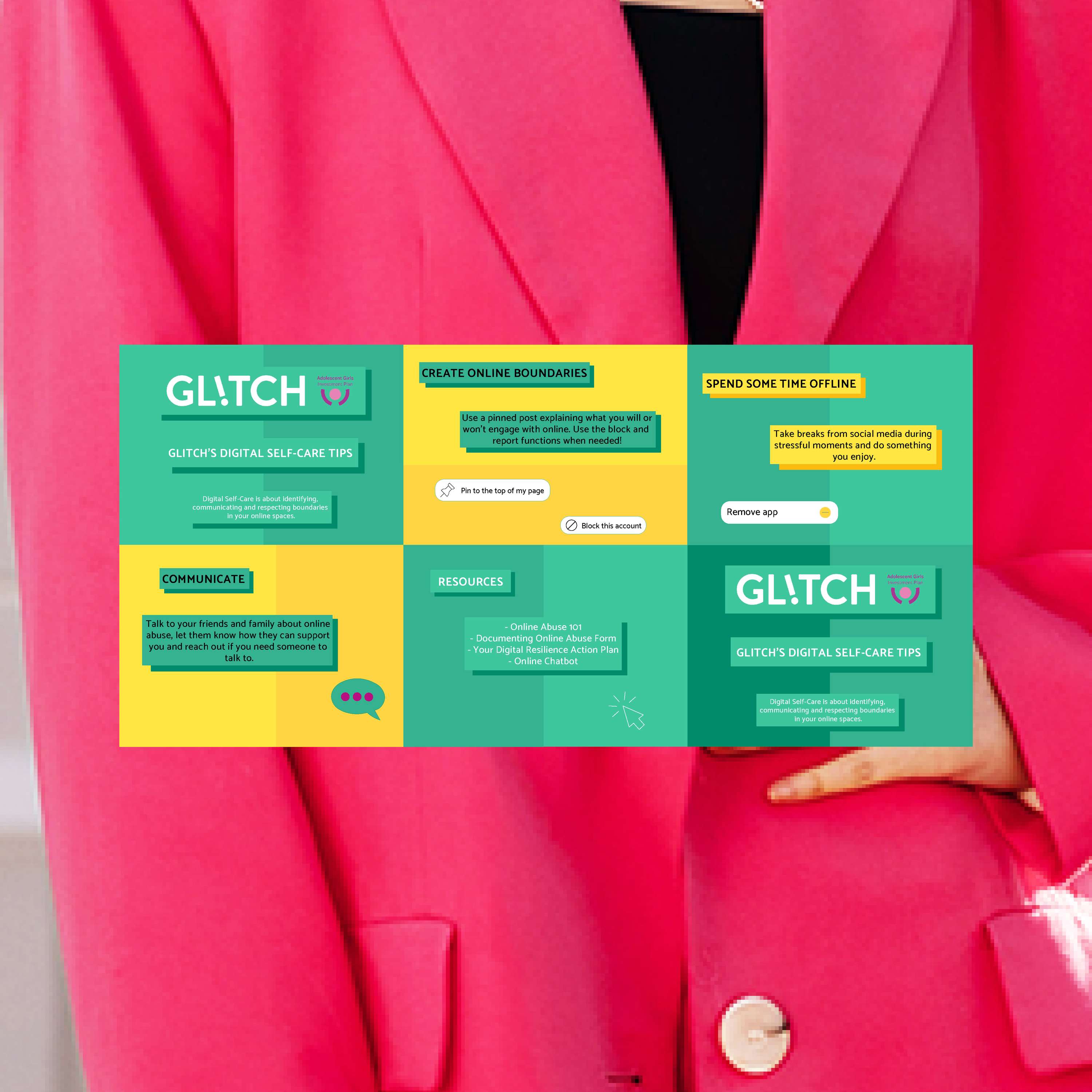 Glitch Infographic Design by Siobhan Johnson