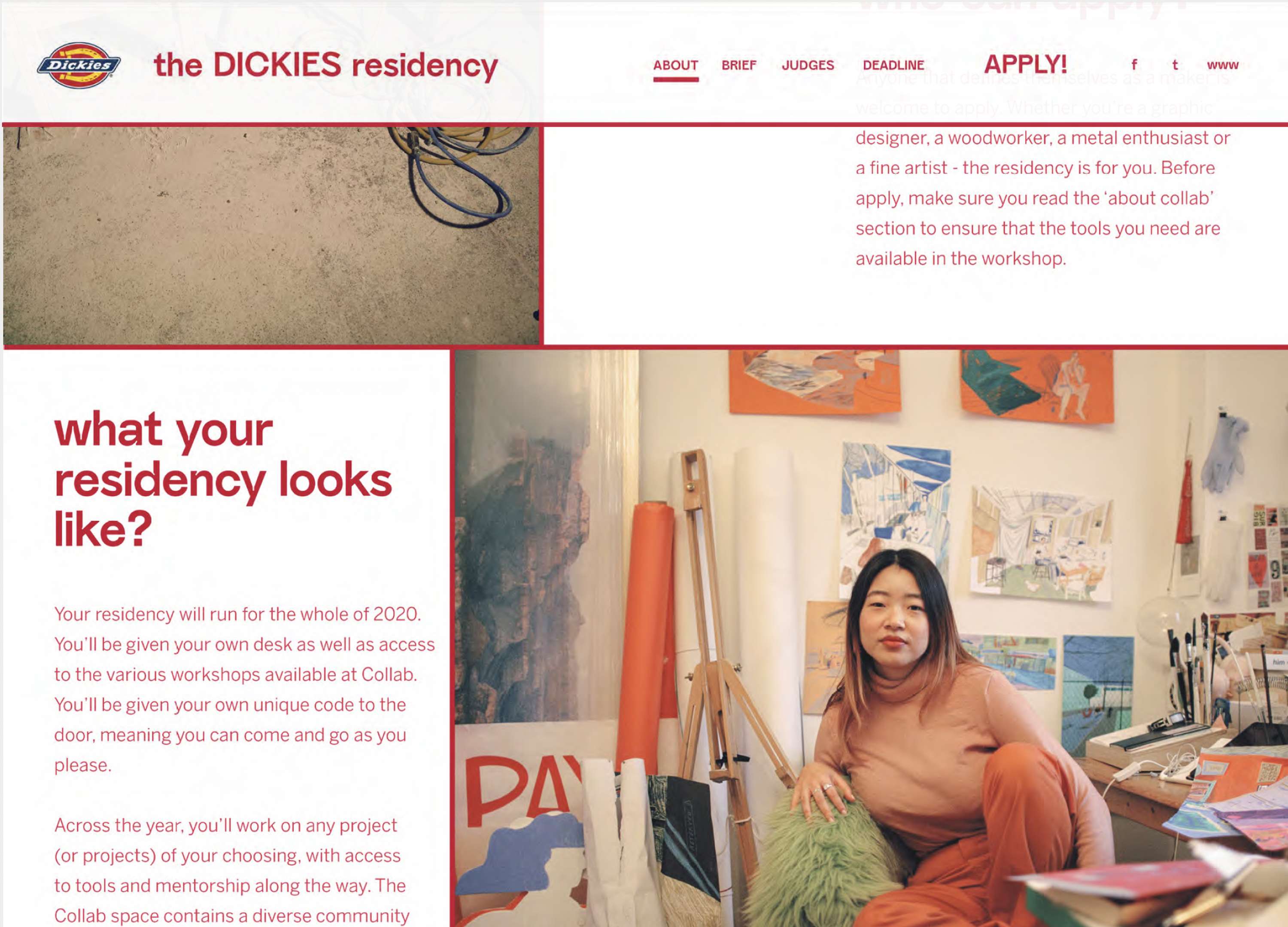 The Dickies Residency – Website Design by Urjuan Toosy