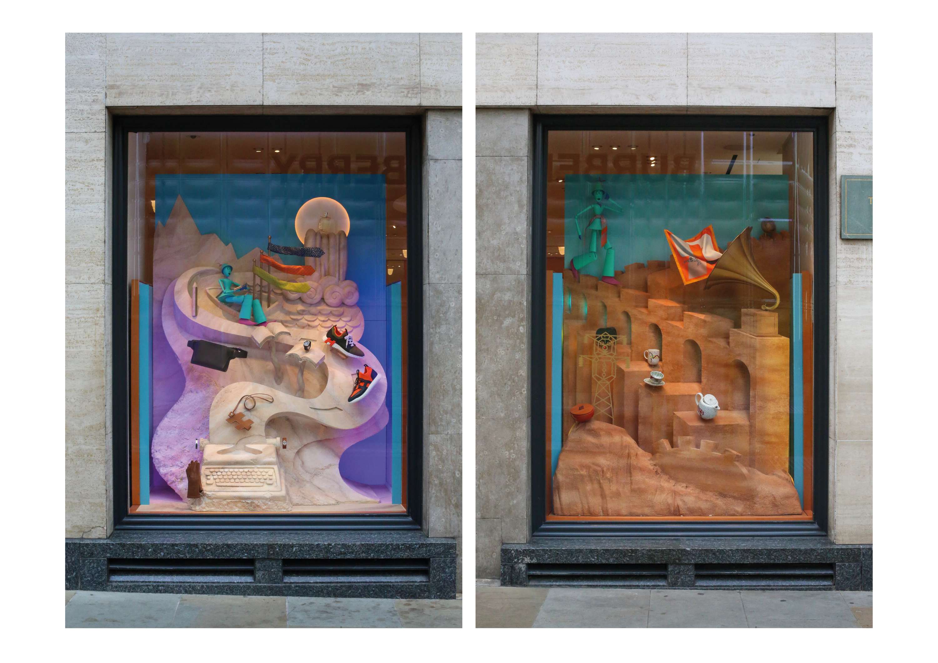 Hermes Shop Window by Genevieve Devroey