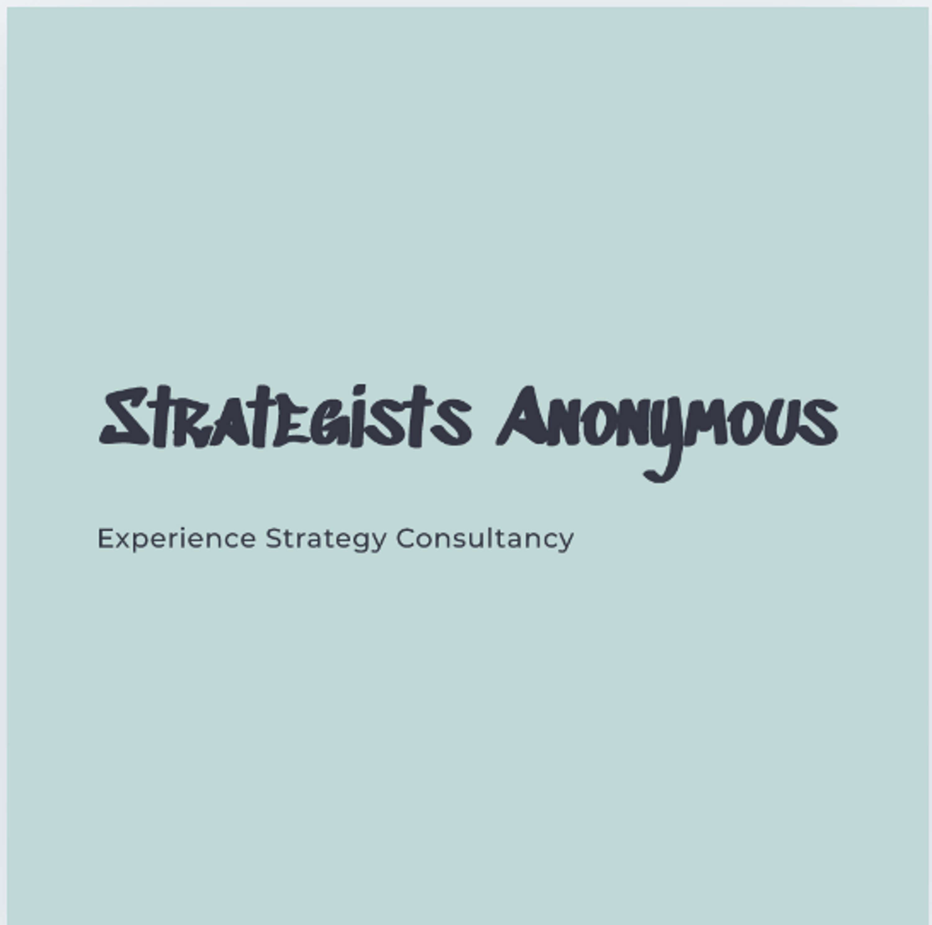 Strategists Anonymous Branding by joana veiga