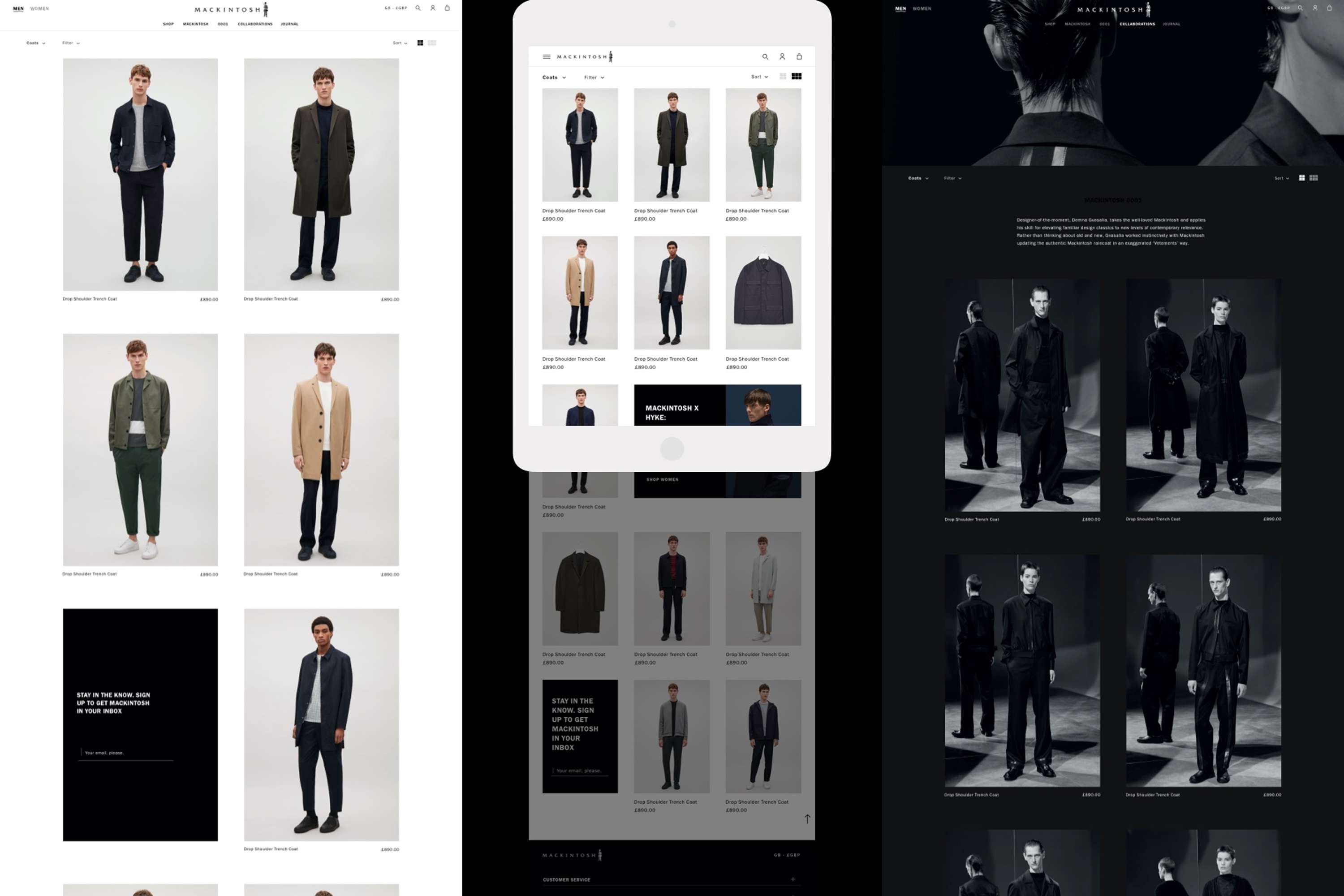 Mackintosh / E-Commerce launch by Noemí Sánchez