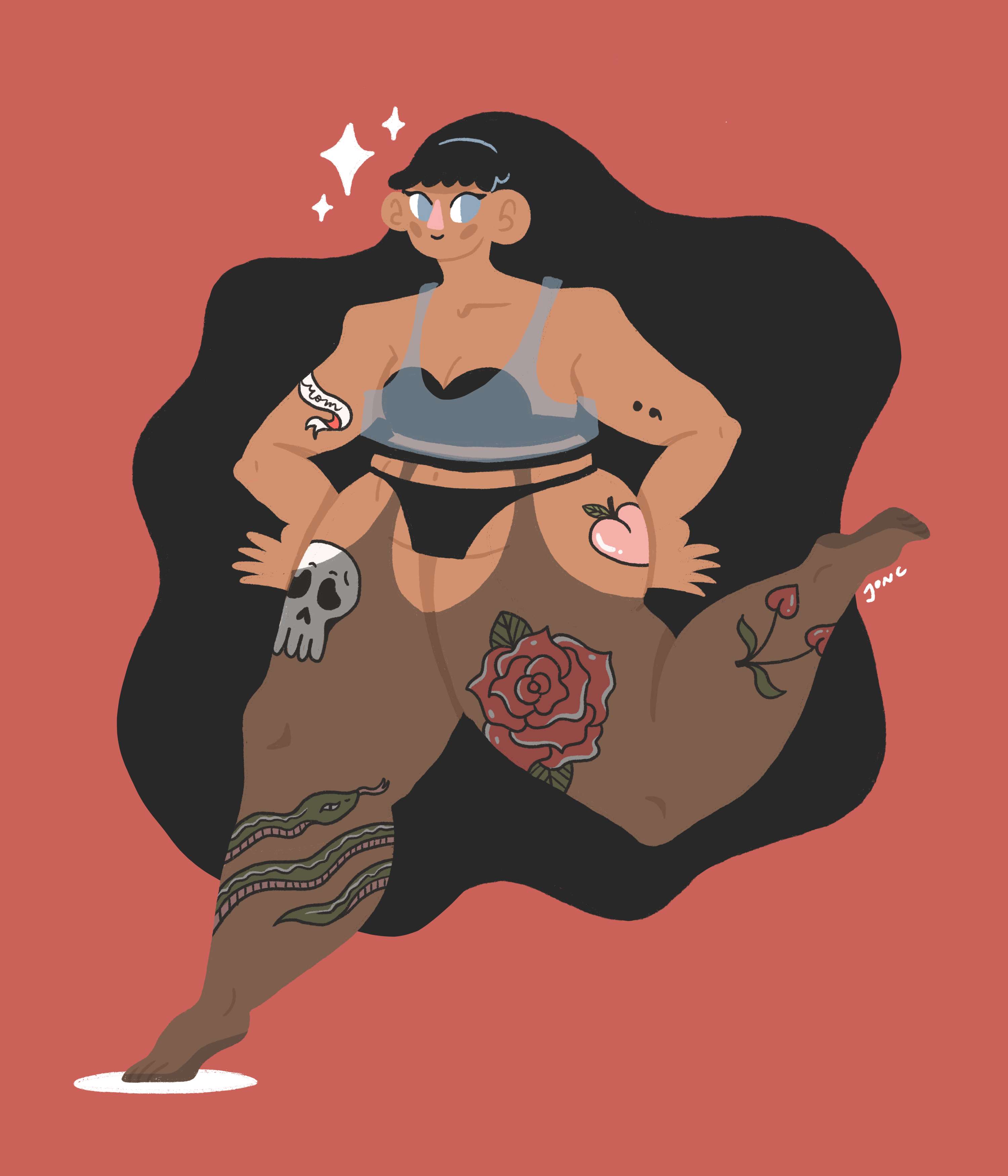 Illustrations for Snag Tights / commission by Karolina Jonc Buczek