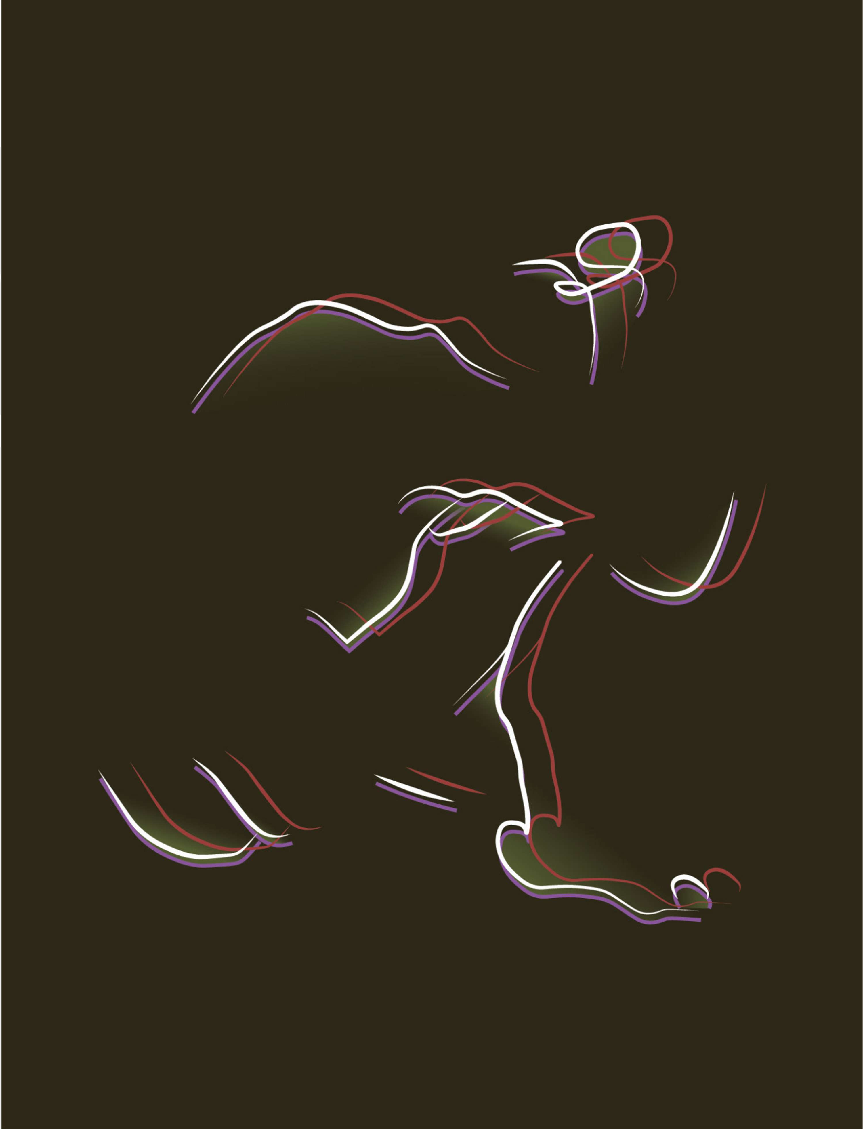 Print Abstract Line Work by Auxane Coutanceau