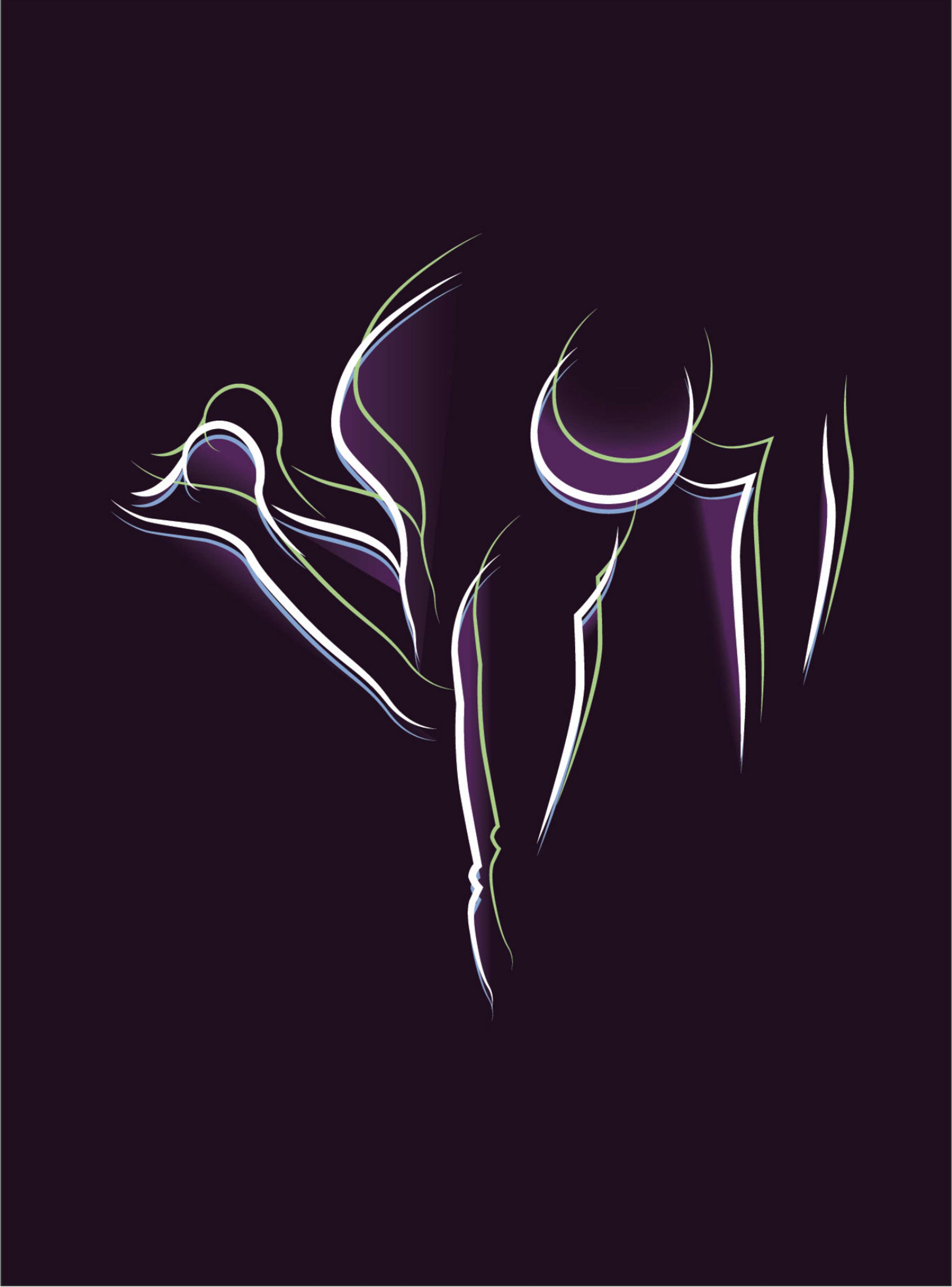 Print Abstract Line Work by Auxane Coutanceau