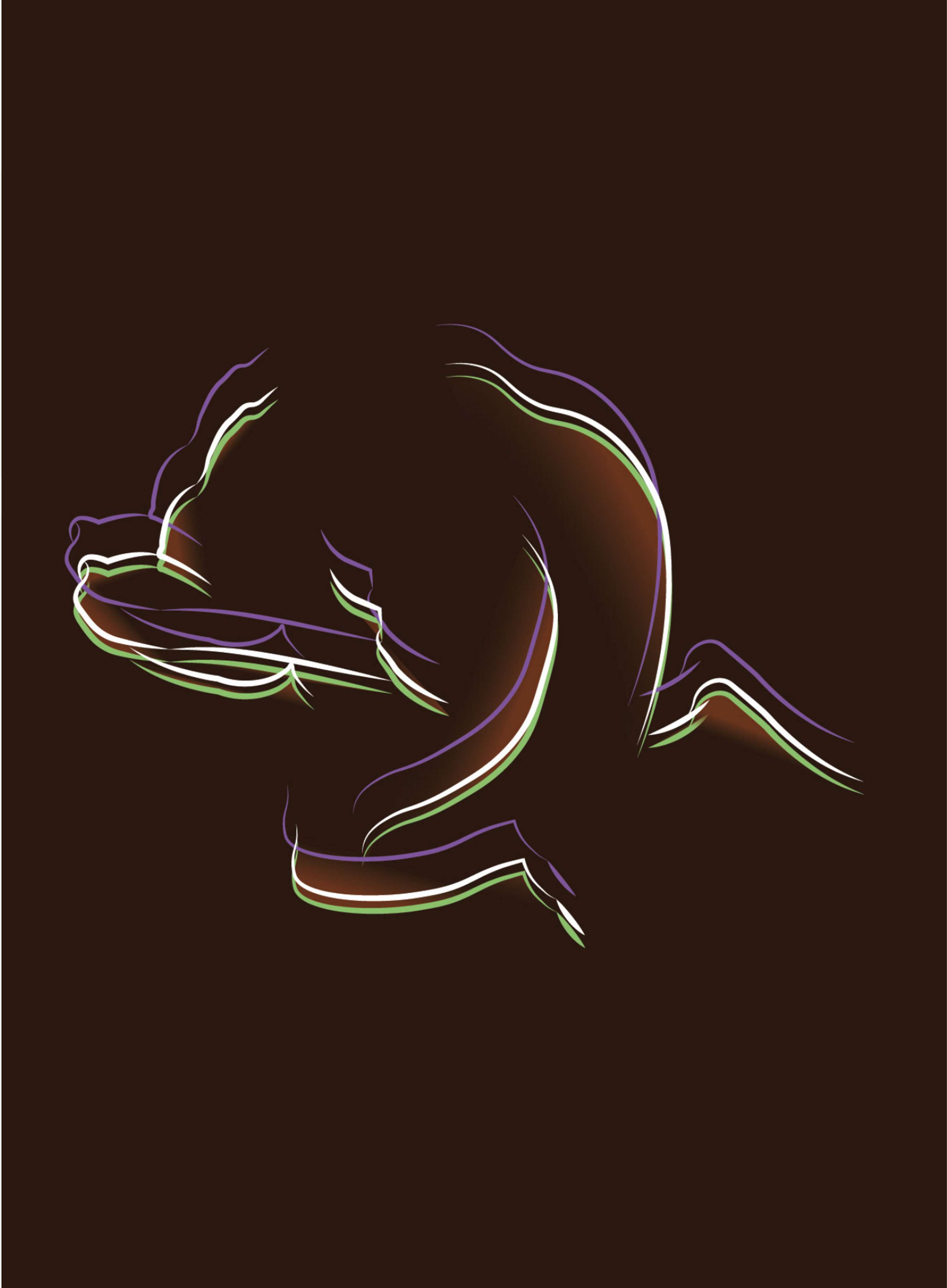 Print Abstract Line Work by Auxane Coutanceau