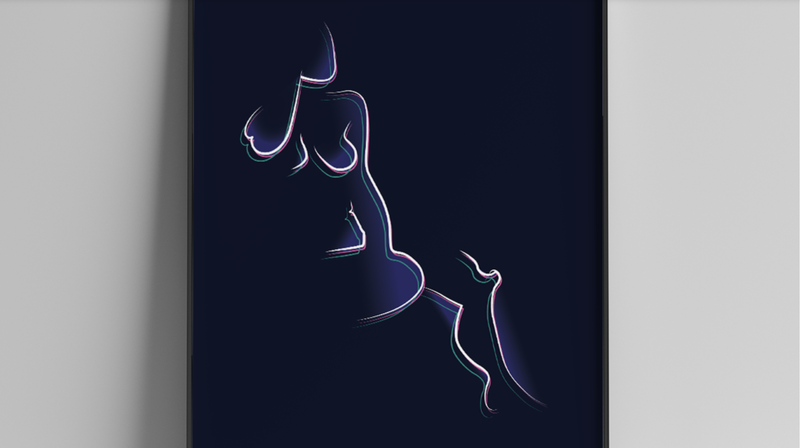 Print Abstract Line Work by Auxane Coutanceau