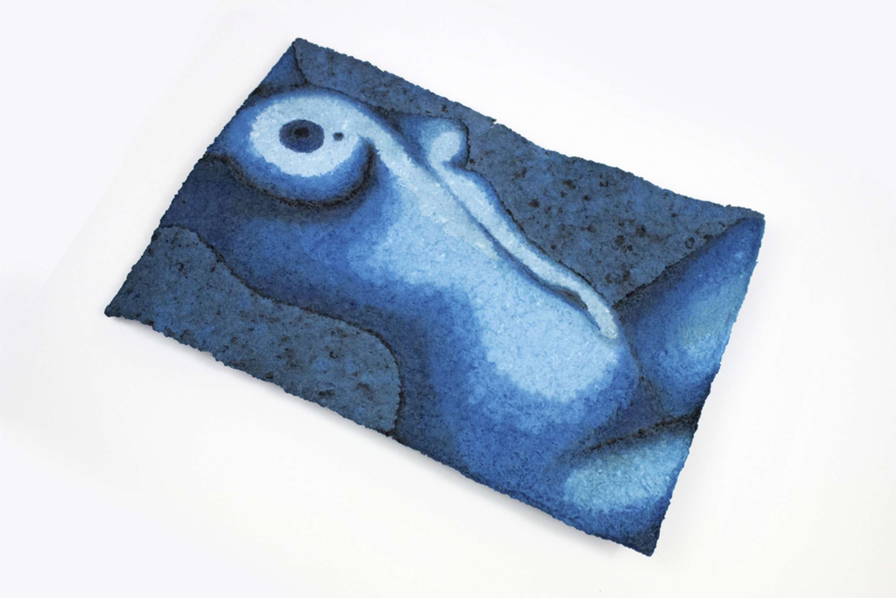 Blue Nude - Recycled Paper artwork by Annemarieke Kloosterhof