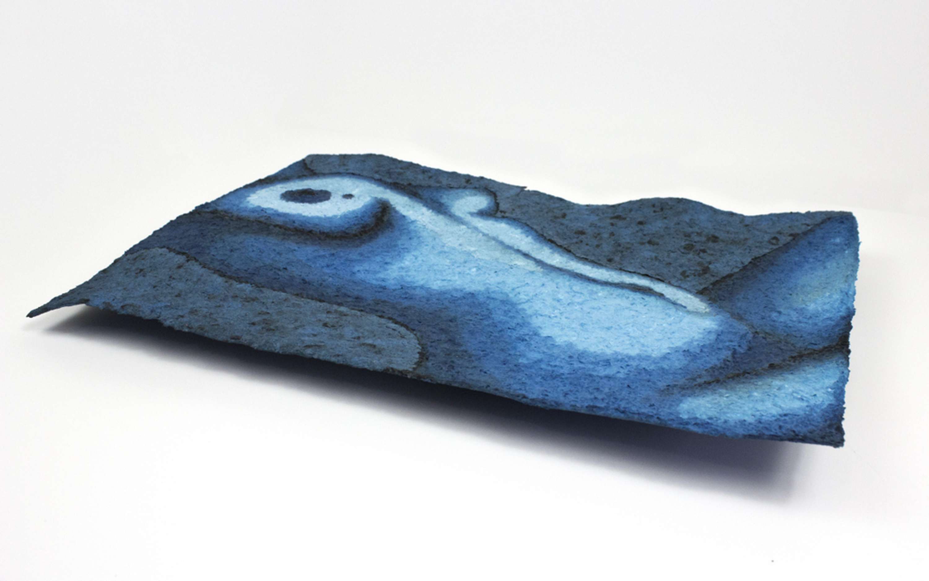 Blue Nude - Recycled Paper artwork by Annemarieke Kloosterhof