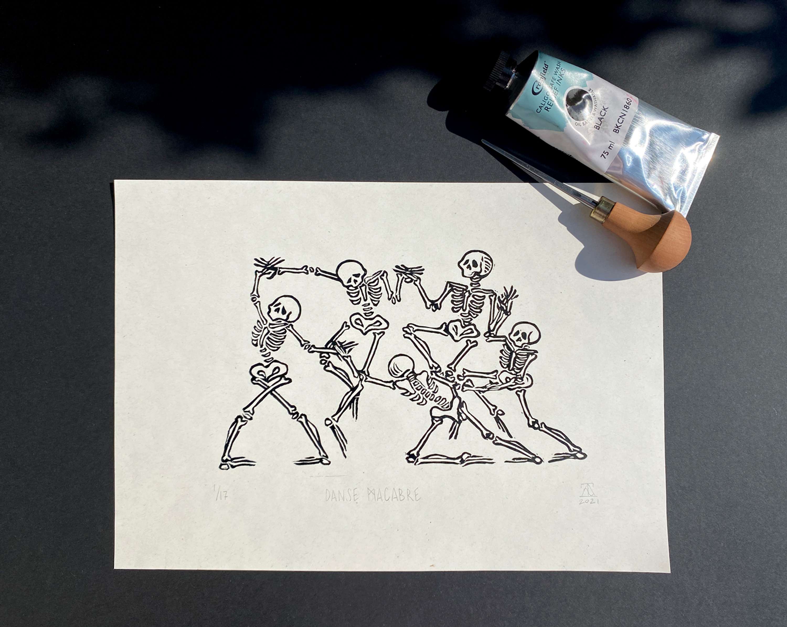 Linocuts 2020/2021 by Olga Ollie Bartolowicz