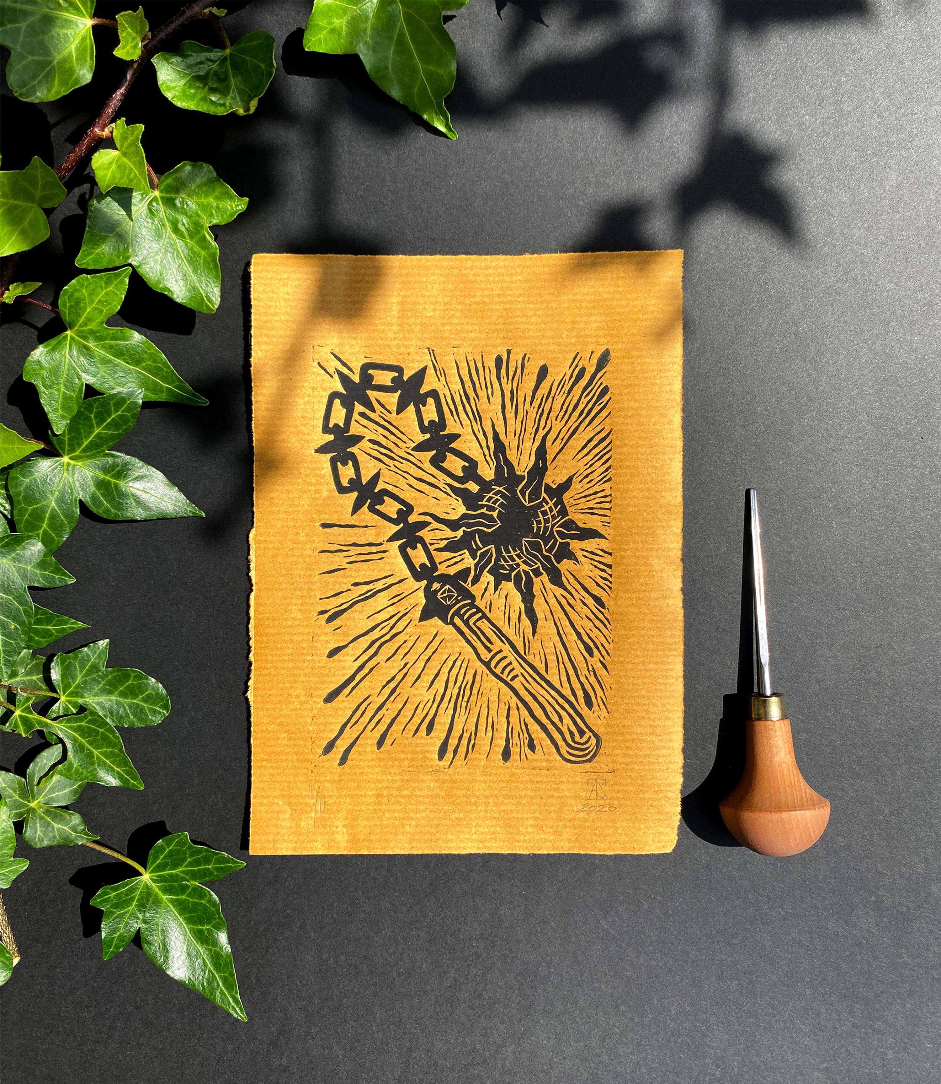 Linocuts 2020/2021 by Olga Ollie Bartolowicz