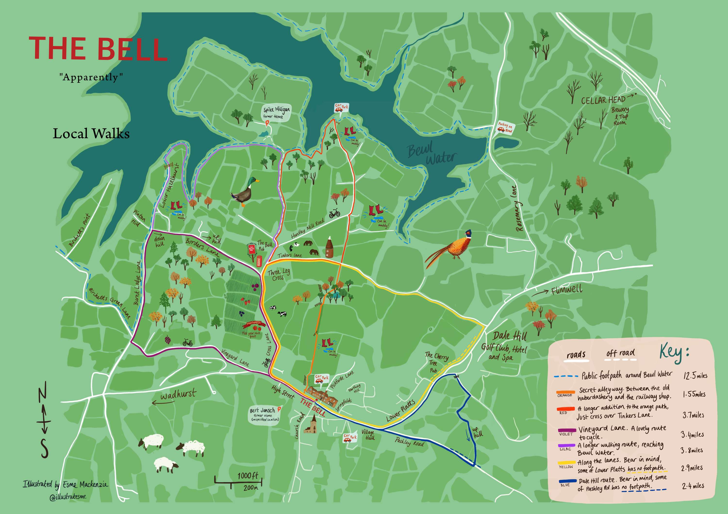 Map for The Bell by Esme Mackenzie