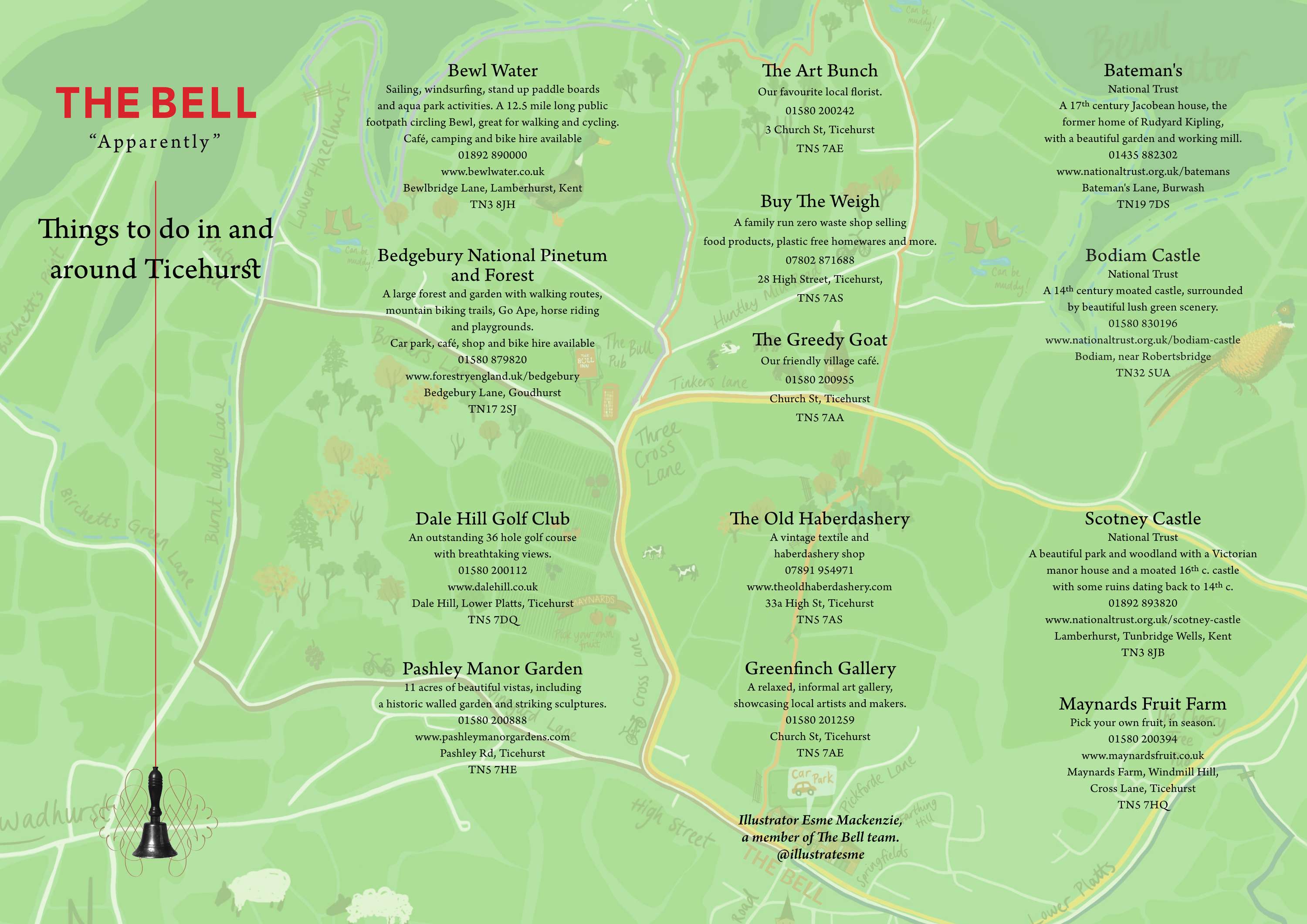 Map for The Bell by Esme Mackenzie