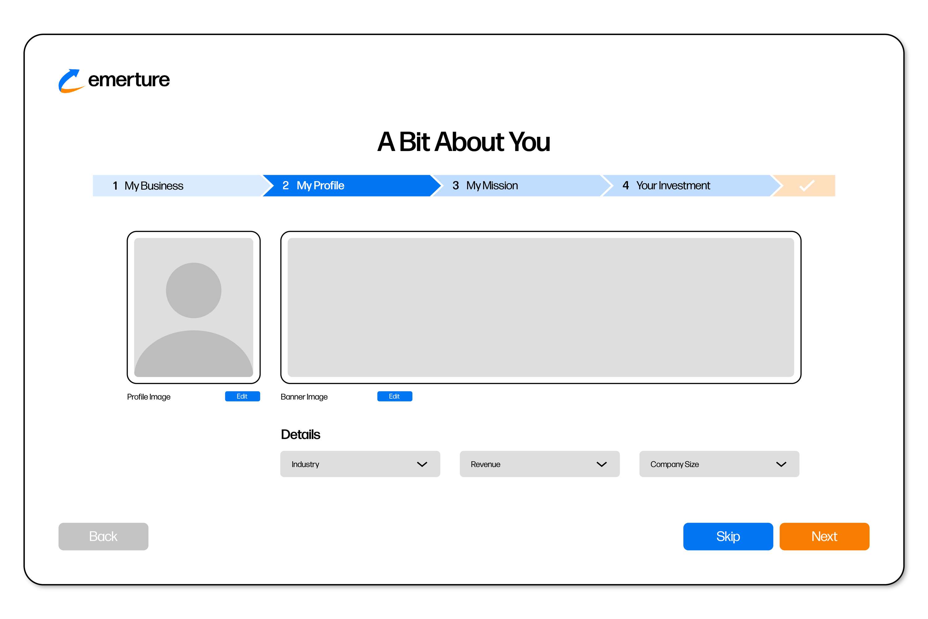 Emerture UI Design by Samuel Grosvenor