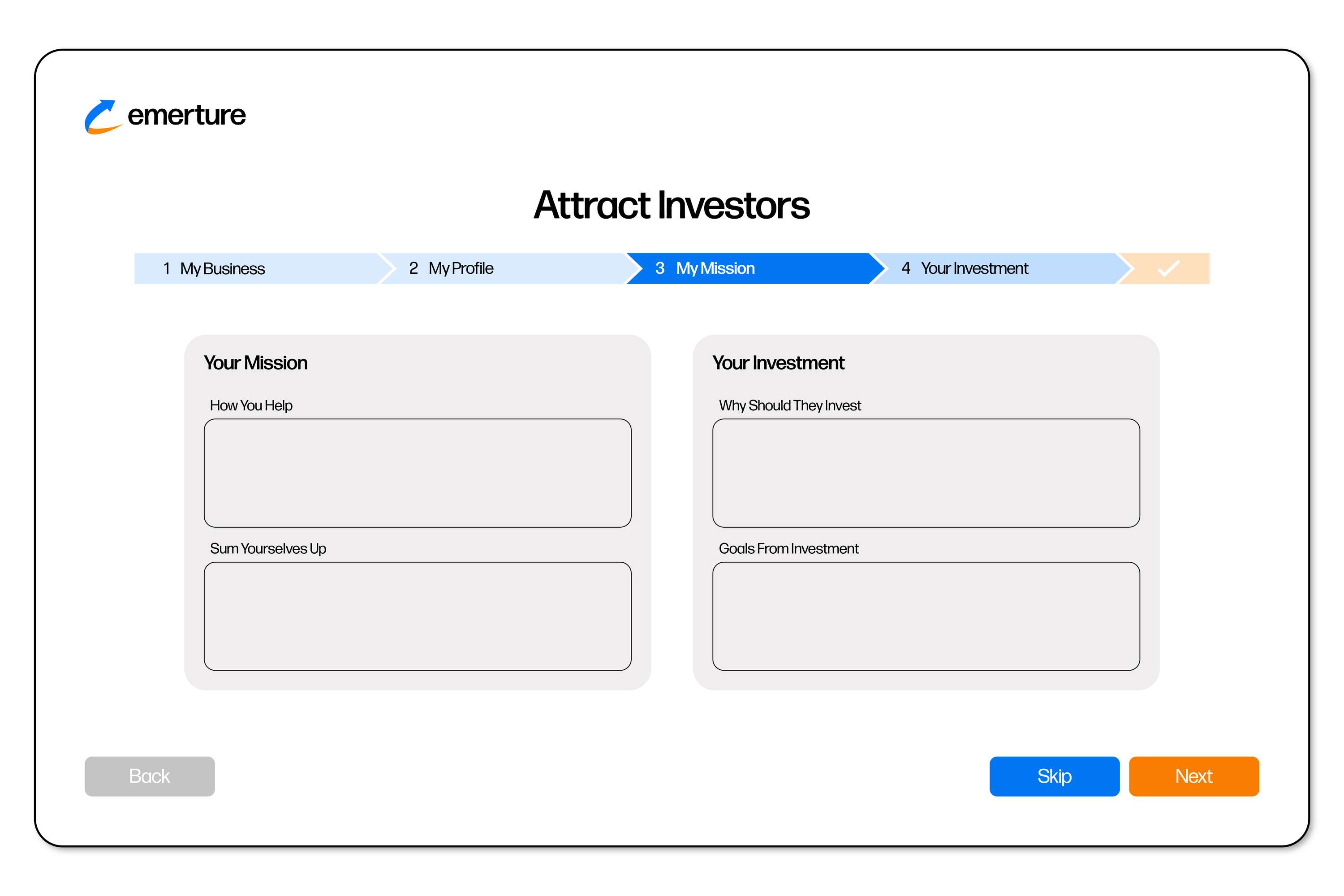 Emerture UI Design by Samuel Grosvenor