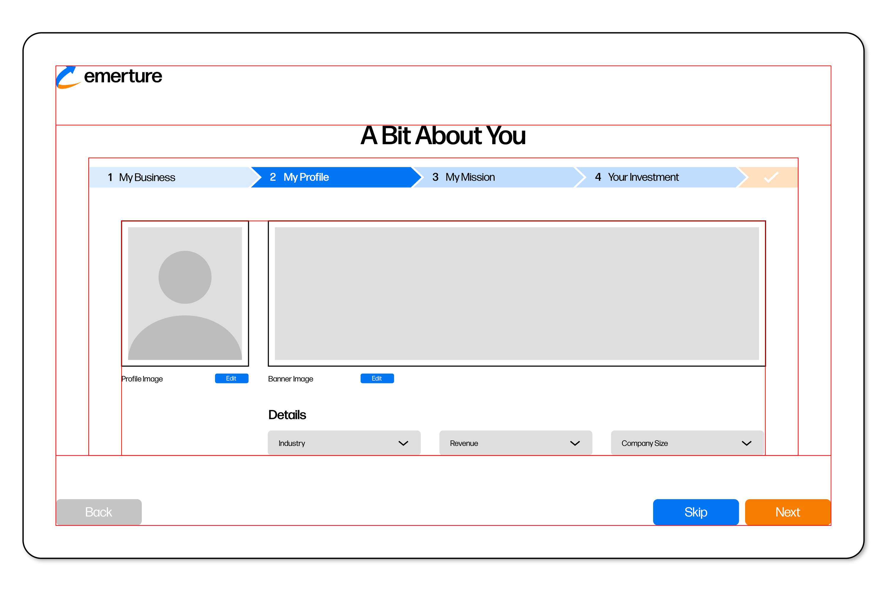 Emerture UI Design by Samuel Grosvenor