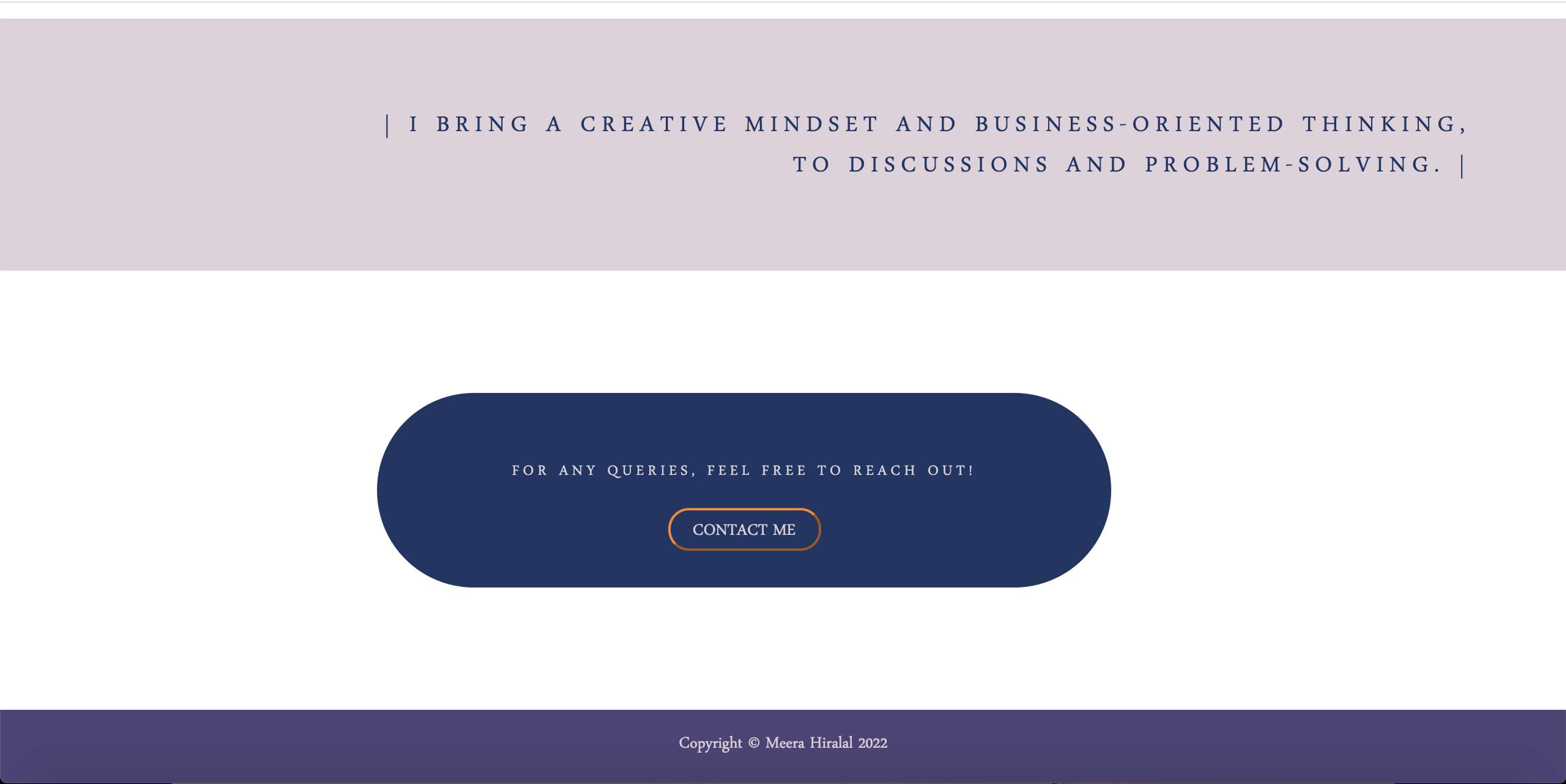 My Portfolio | Web Development by Meera Hiralal