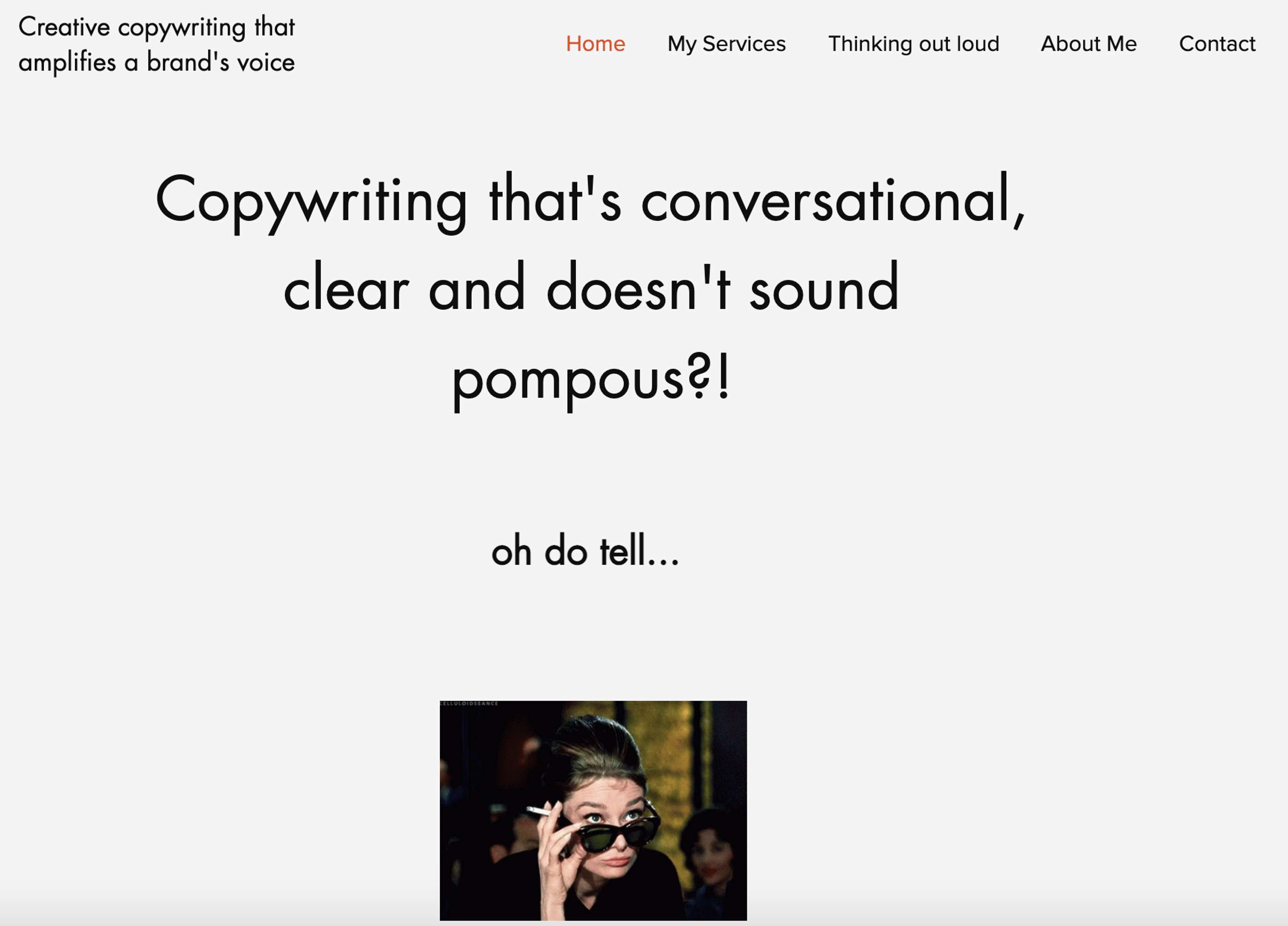 Web copy for copywriting services by Ema Fulga