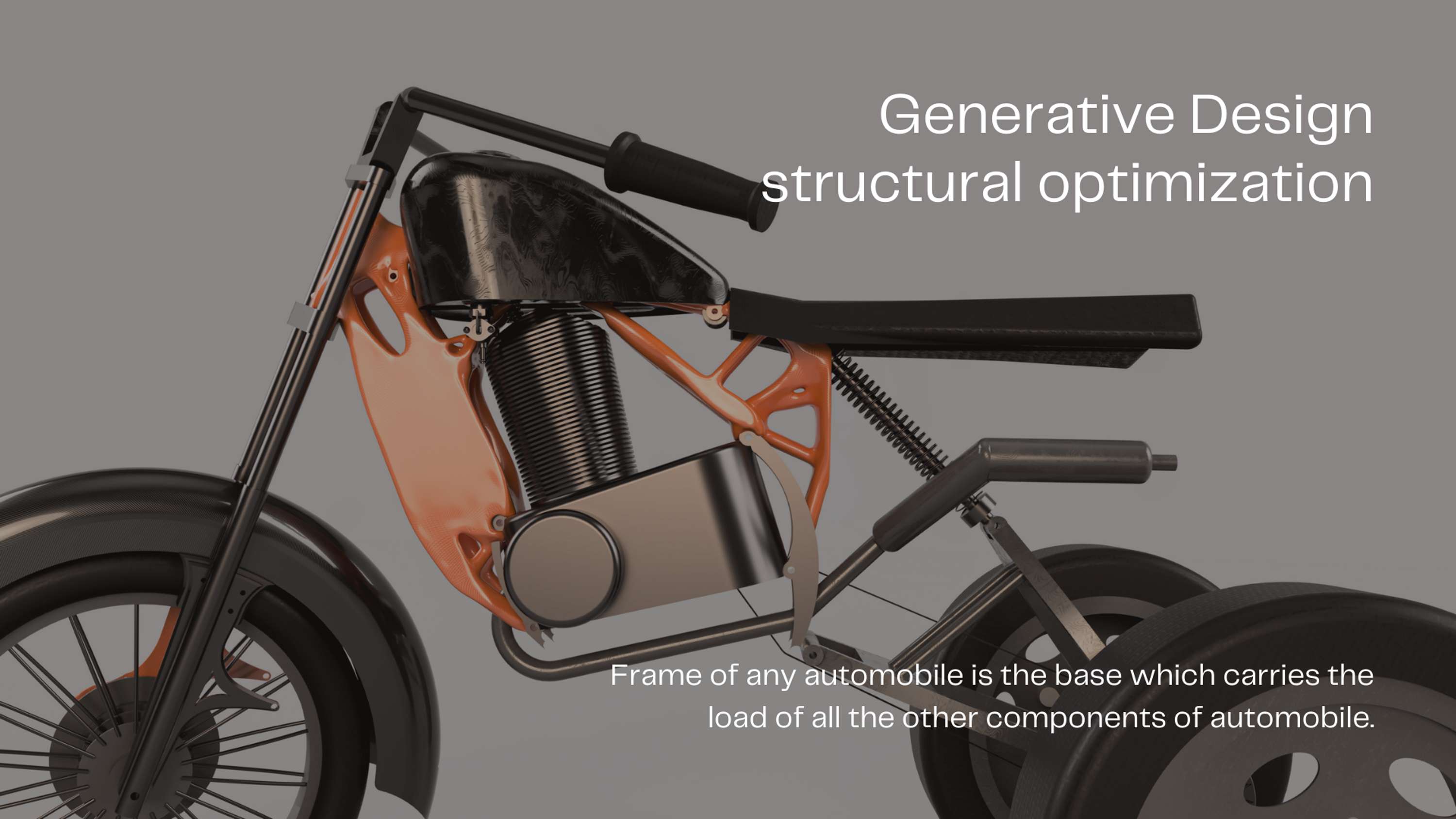 Motorised Tricycle - Generative Design - structural optimization Fusion 360 by Lucas Lira