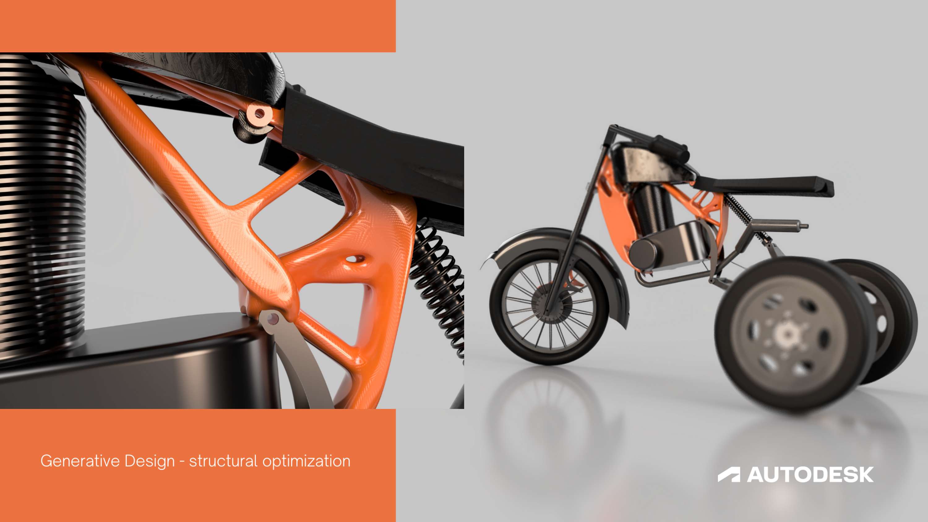 Motorised Tricycle - Generative Design - structural optimization Fusion 360 by Lucas Lira
