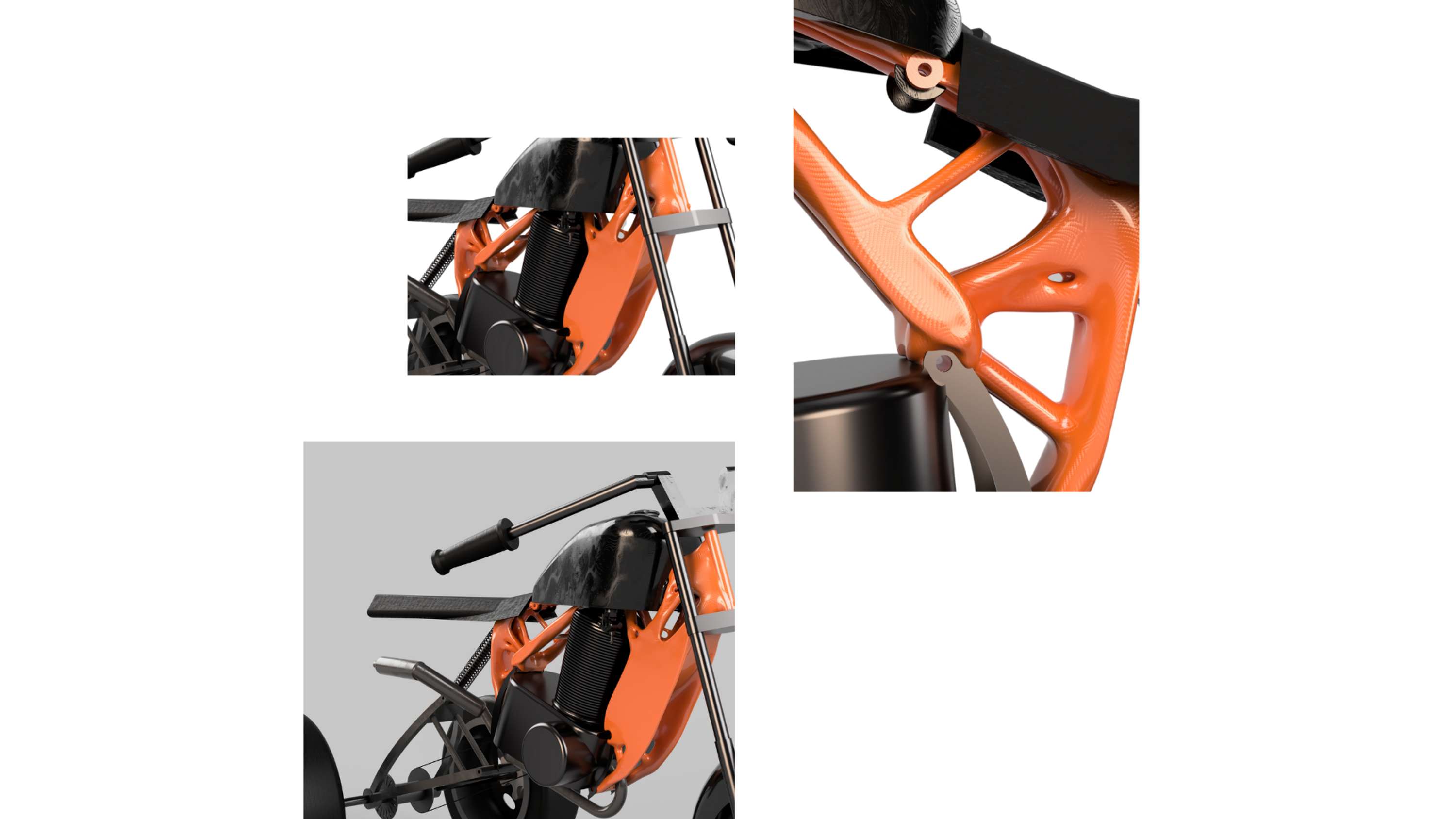 Motorised Tricycle - Generative Design - structural optimization Fusion 360 by Lucas Lira
