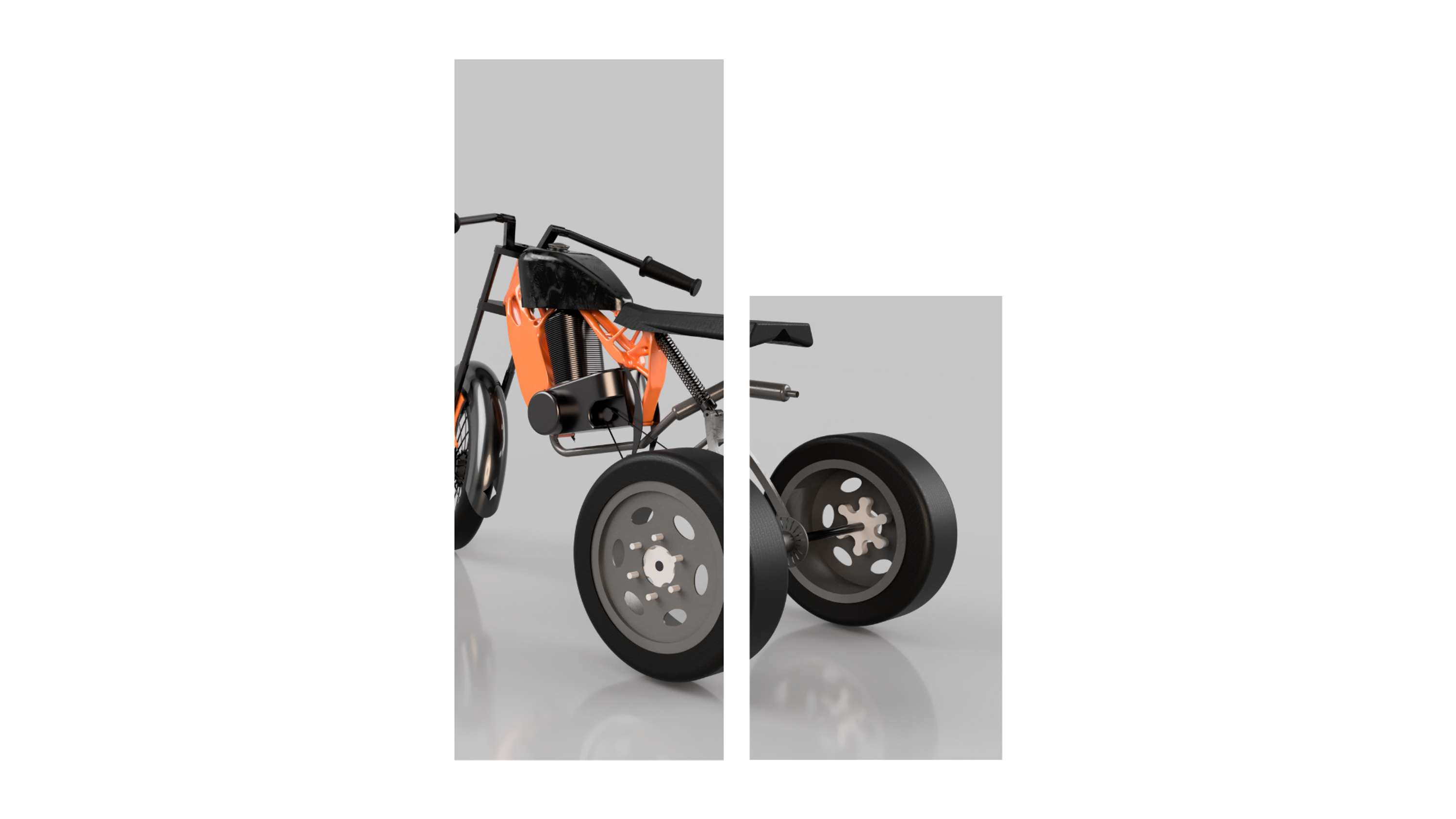 Motorised Tricycle - Generative Design - structural optimization Fusion 360 by Lucas Lira