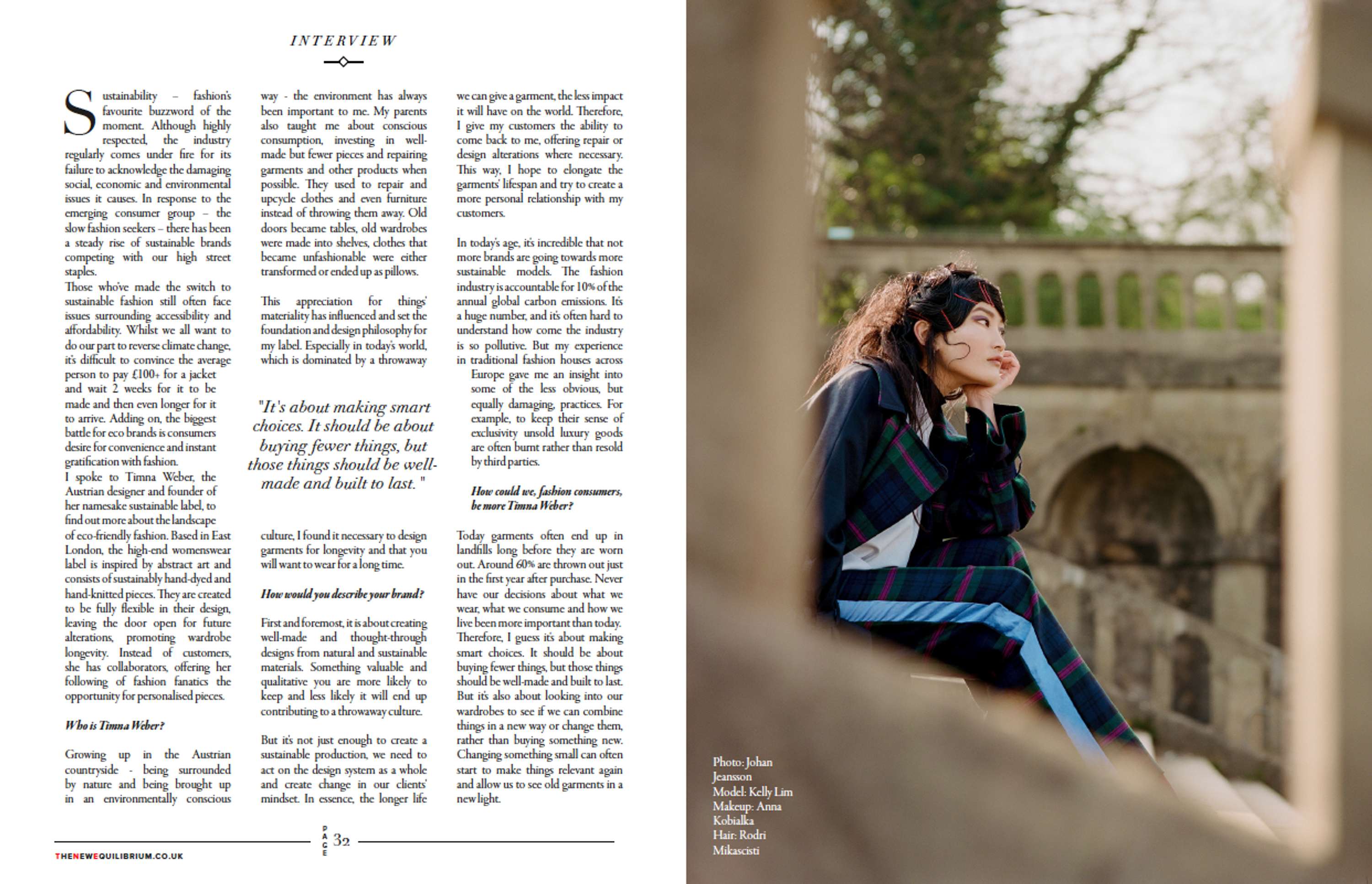 Q&A Editorial Interview with Timna Weber for The New Equilibrium by Whitney Jones