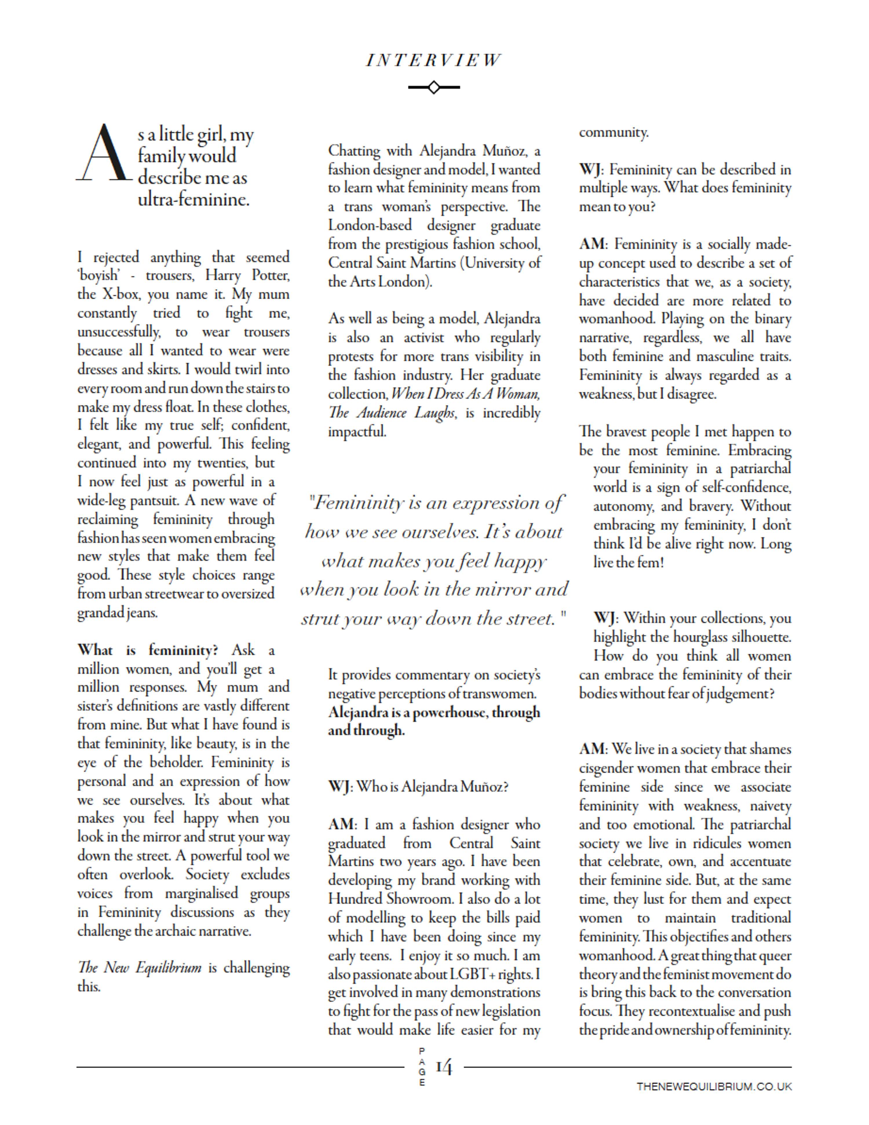 Q&A Editorial Interview with Alejandra Munoz by Whitney Jones