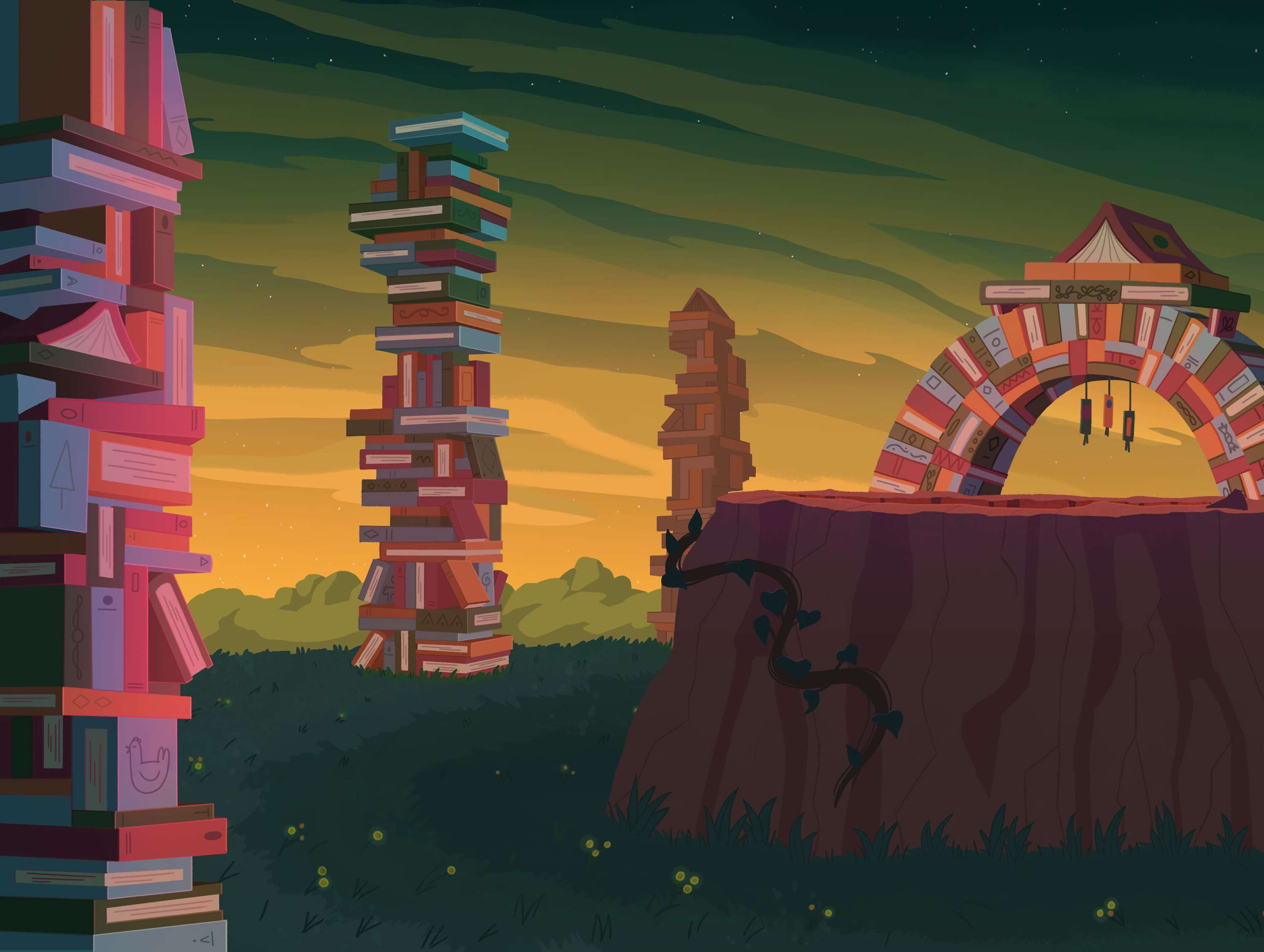 Background Design - Night Zookeeper by Cou Caravaca