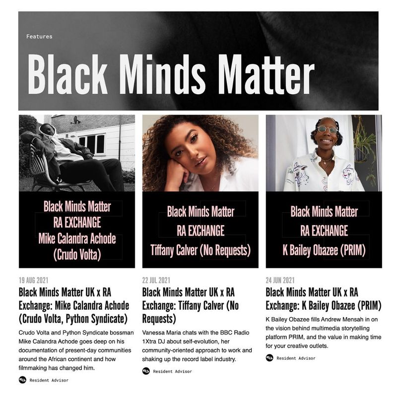 Podcast in collaboration with resident advisor & black minds matter by Vanessa Maria