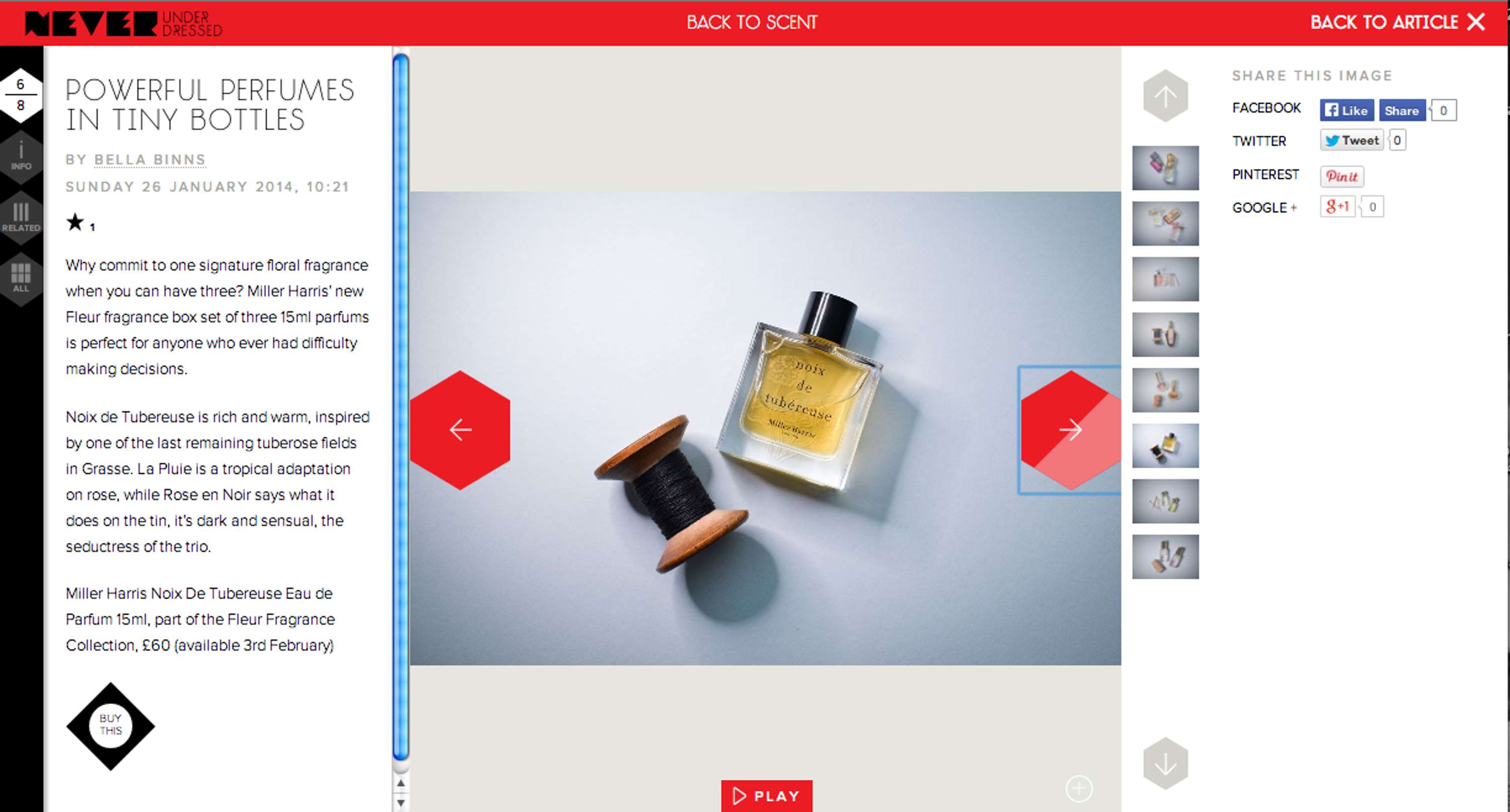 Miniature perfumes editorial, Neverunderdressed.com by Bella Binns