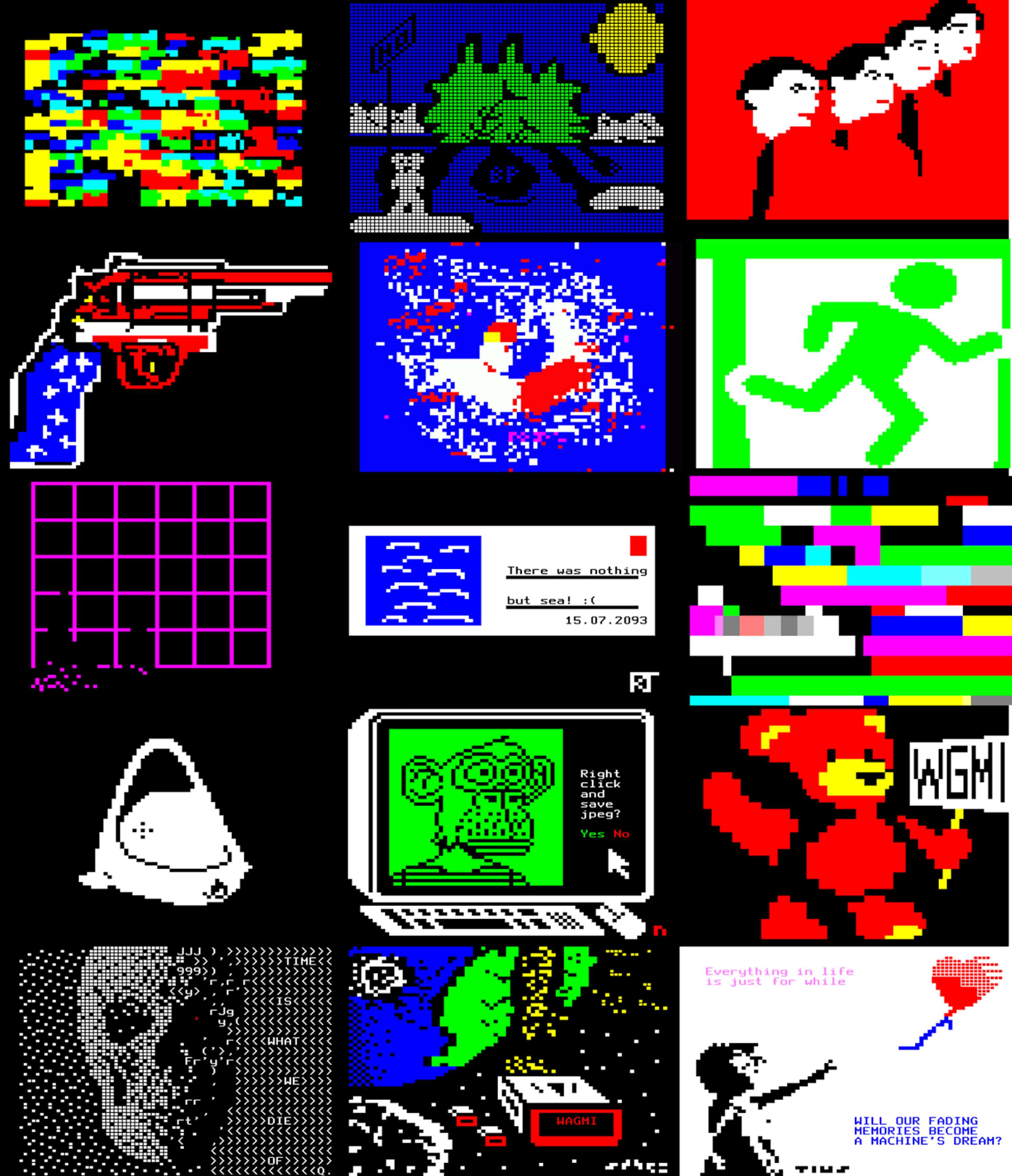 TeleNFT - modern teletext art NFT project (live broadcast: 2022) by Gleb Divov