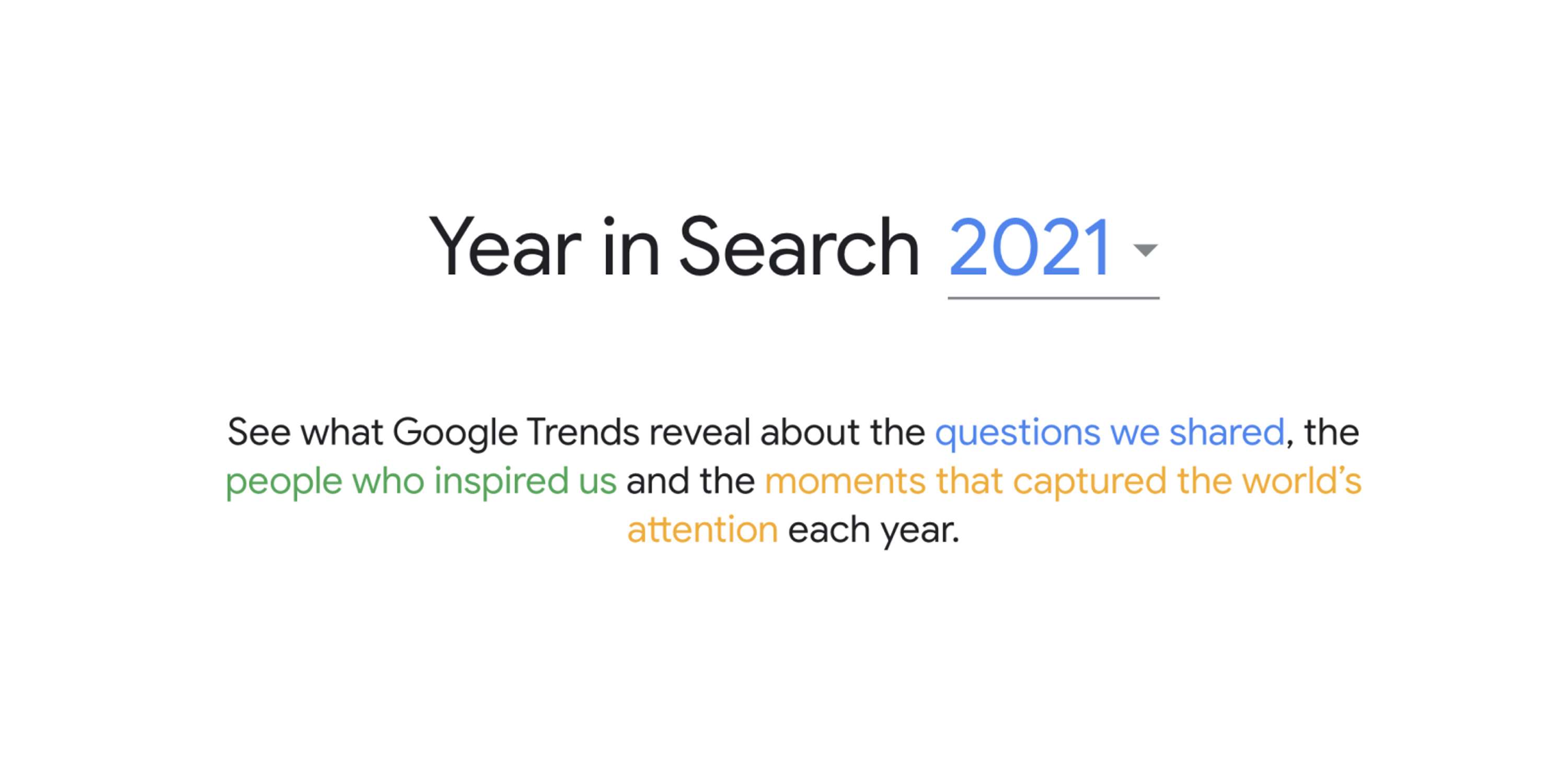 Year in Search 2021 by Google Brand Studio