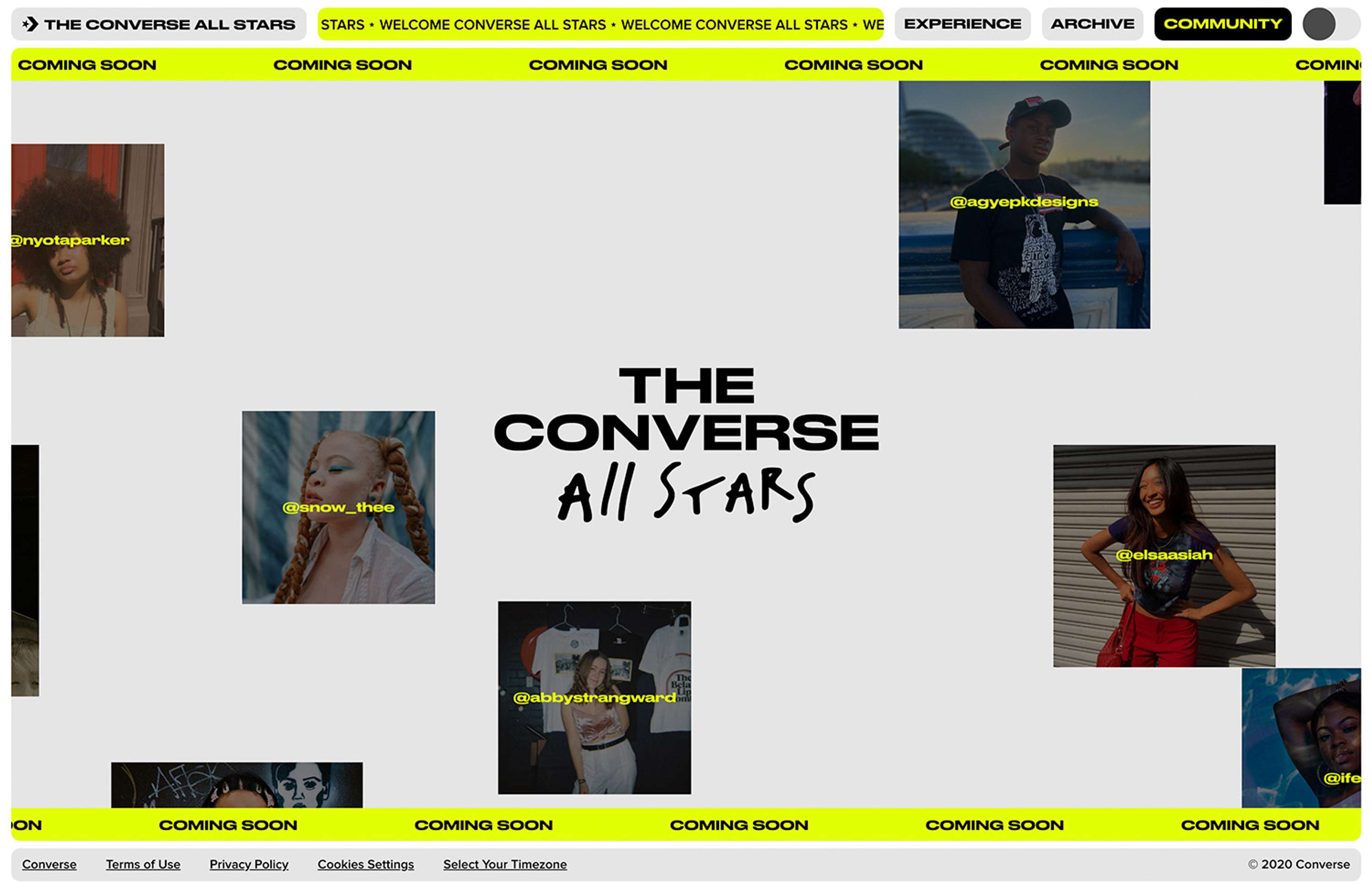 Converse All Stars Microsite by Matt Lee
