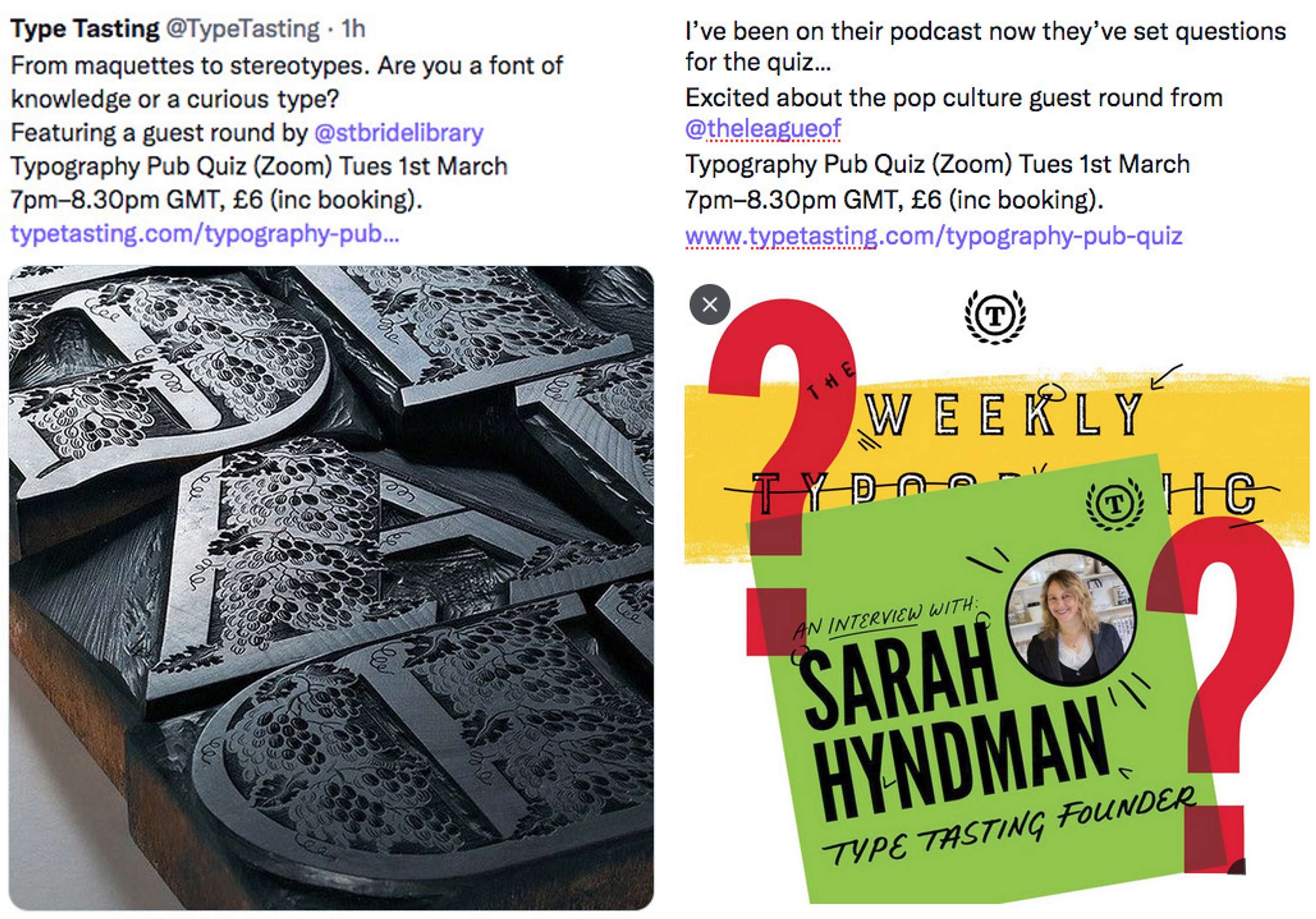 How do you promote an event beyond your regular audience? by Type Tasting with Sarah Hyndman