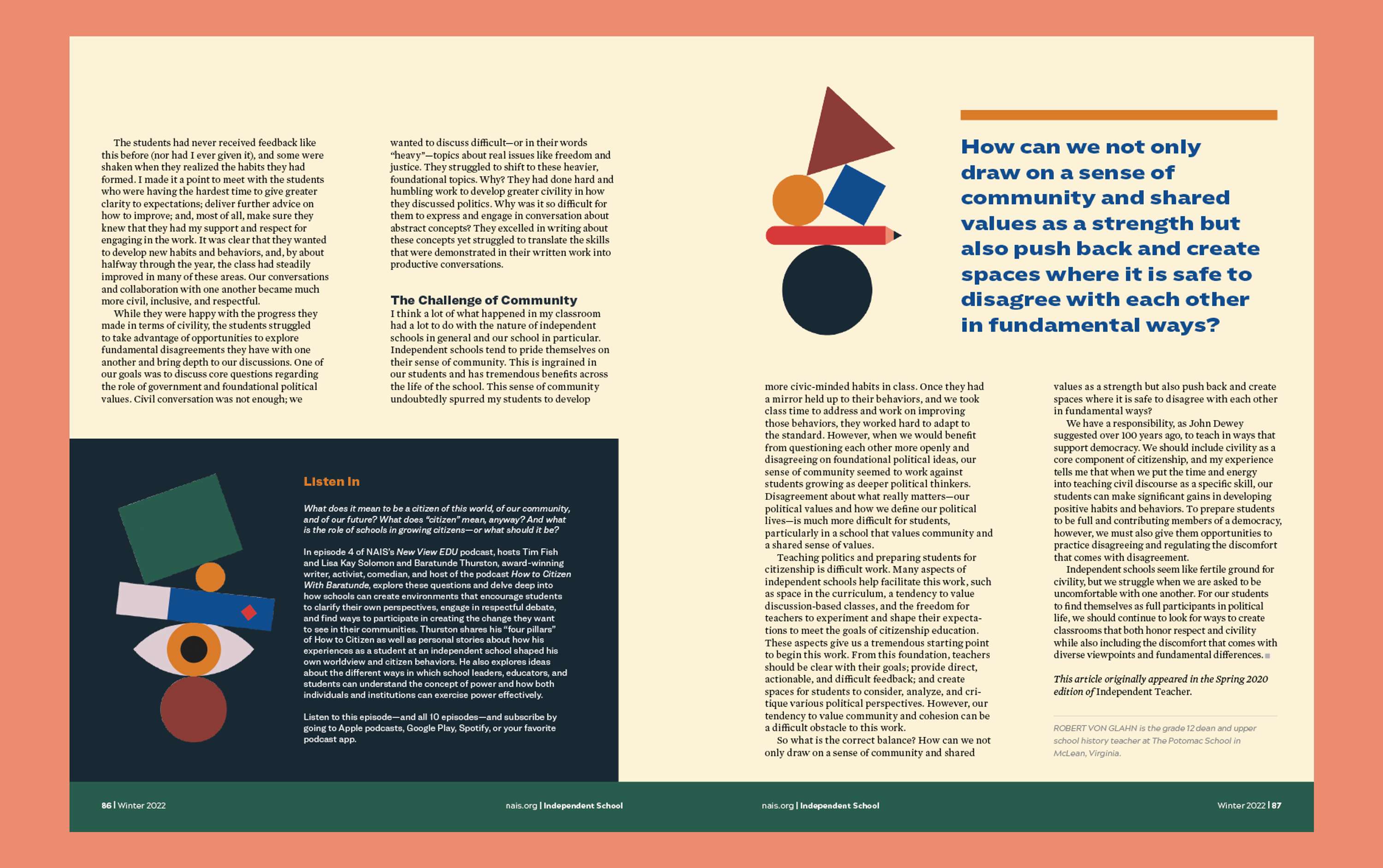 Discourse inflection: How to Teach Citizenship by Andrea Vercetti