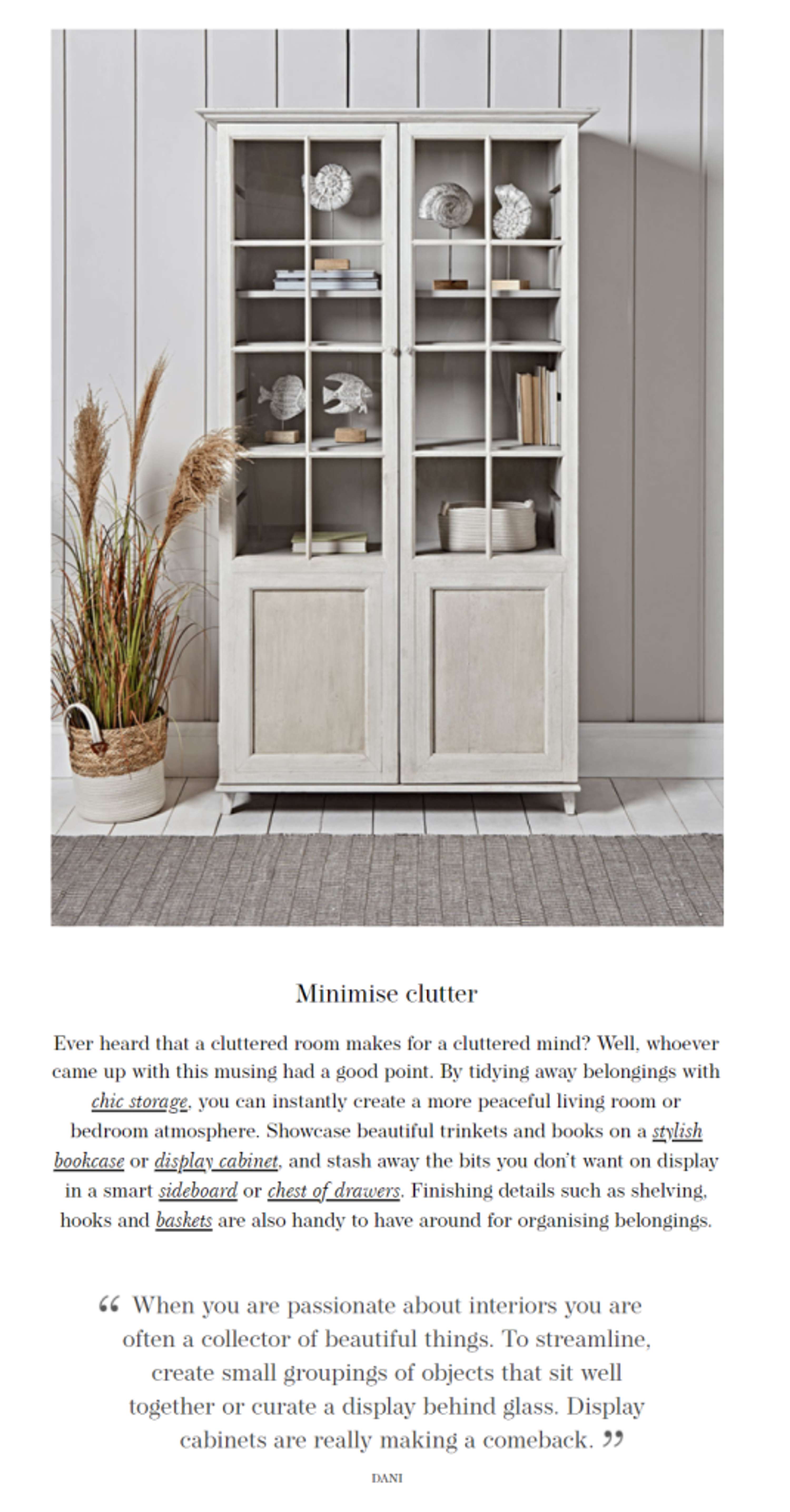 Article for Cox & Cox by Sophie Deering