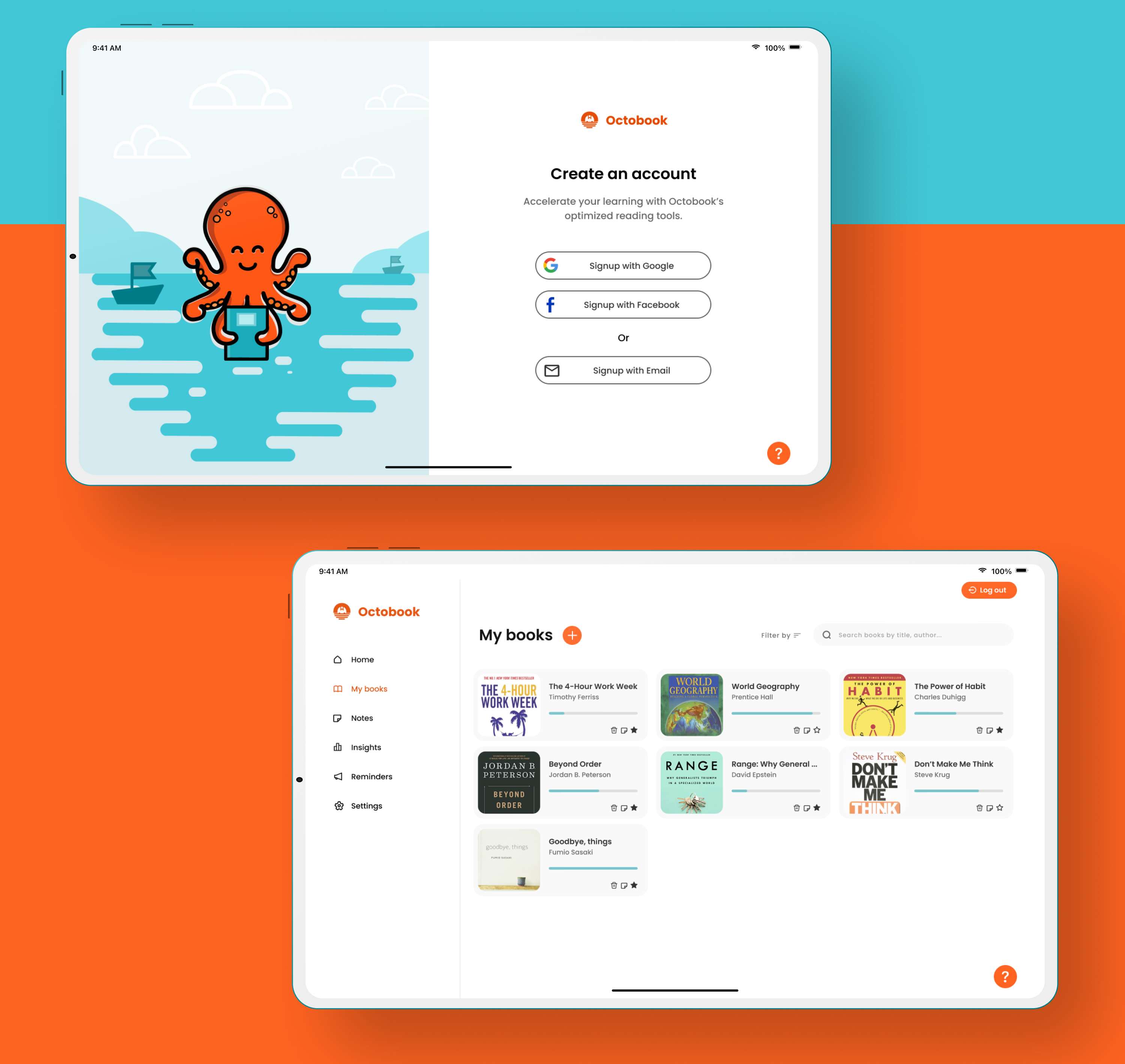 Octobook | Brand + Product UI/UX by Sophie Cambridge