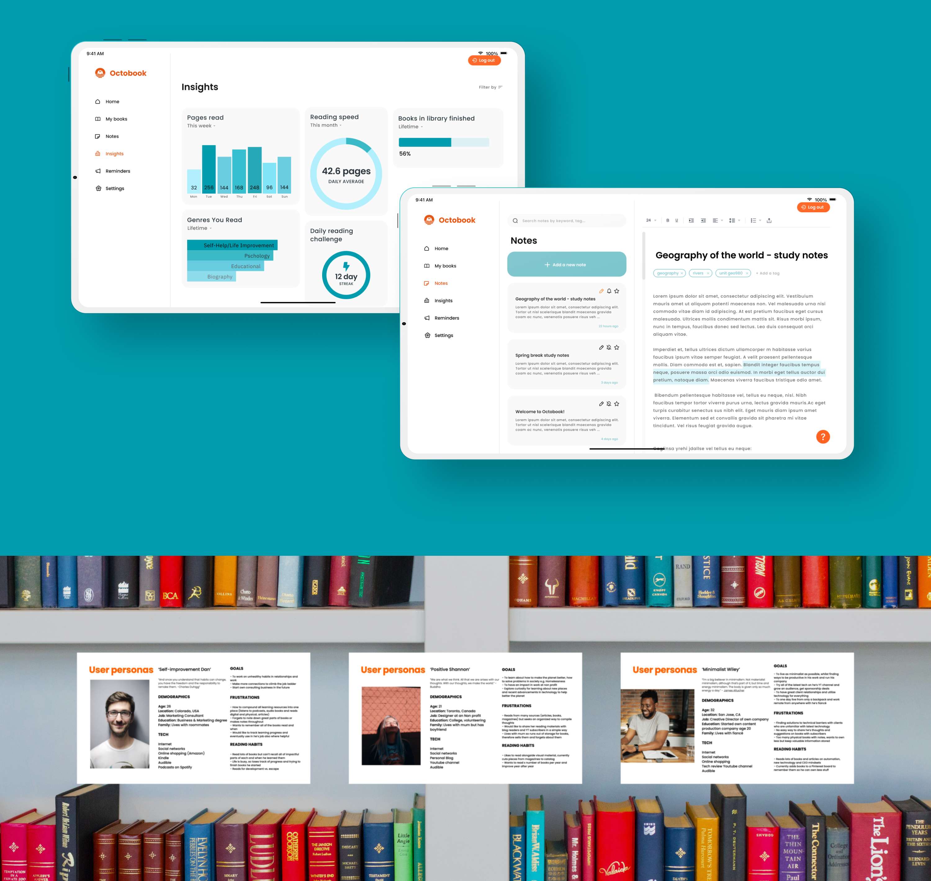 Octobook | Brand + Product UI/UX by Sophie Cambridge
